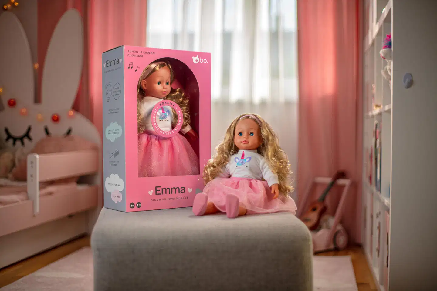 bo. puhuva nukke Emma 40 cm, suomenkielinen - 7
