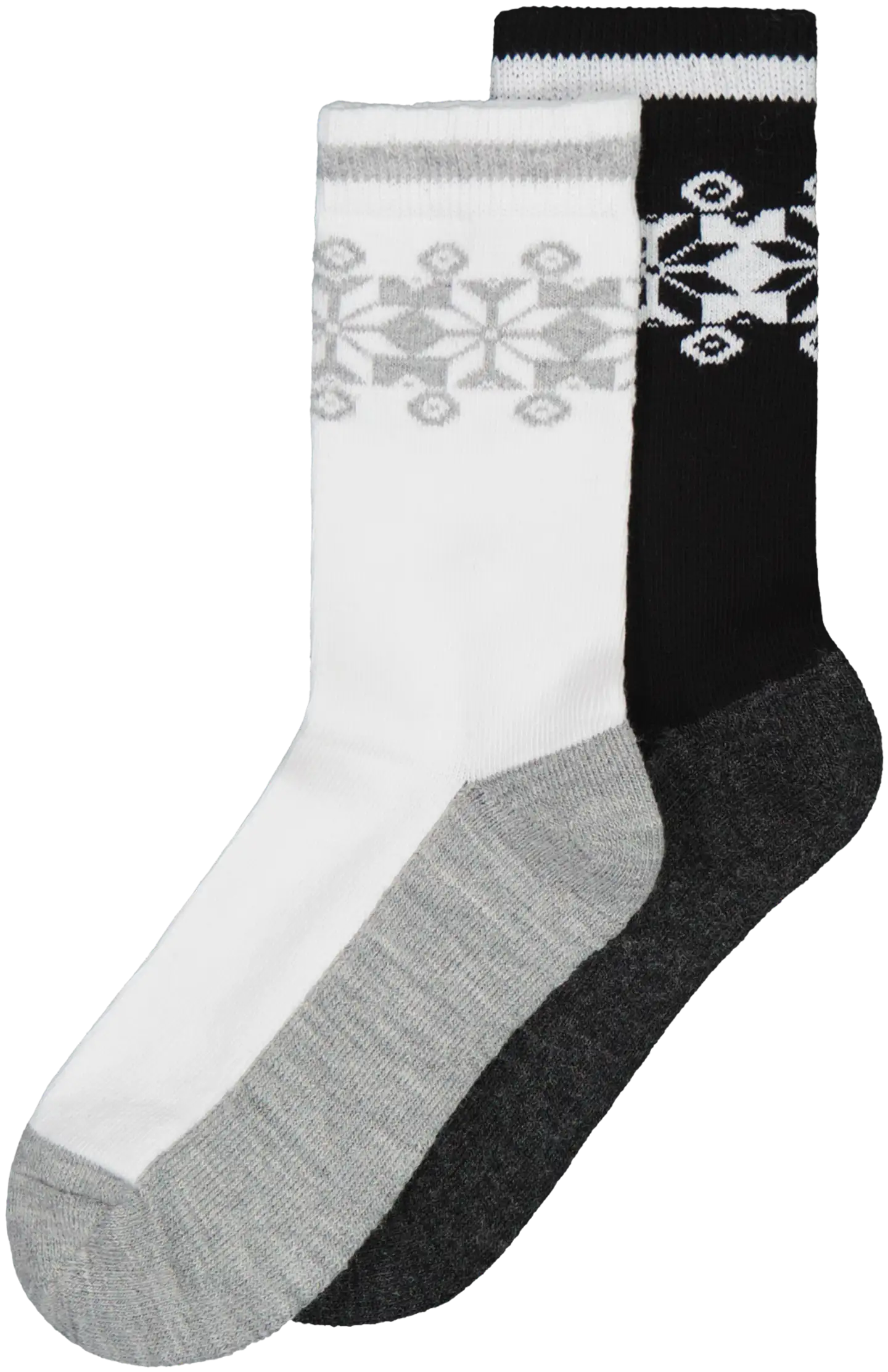 House naisten villapohjasukat 214H322421 2-pack - White/grey - 1