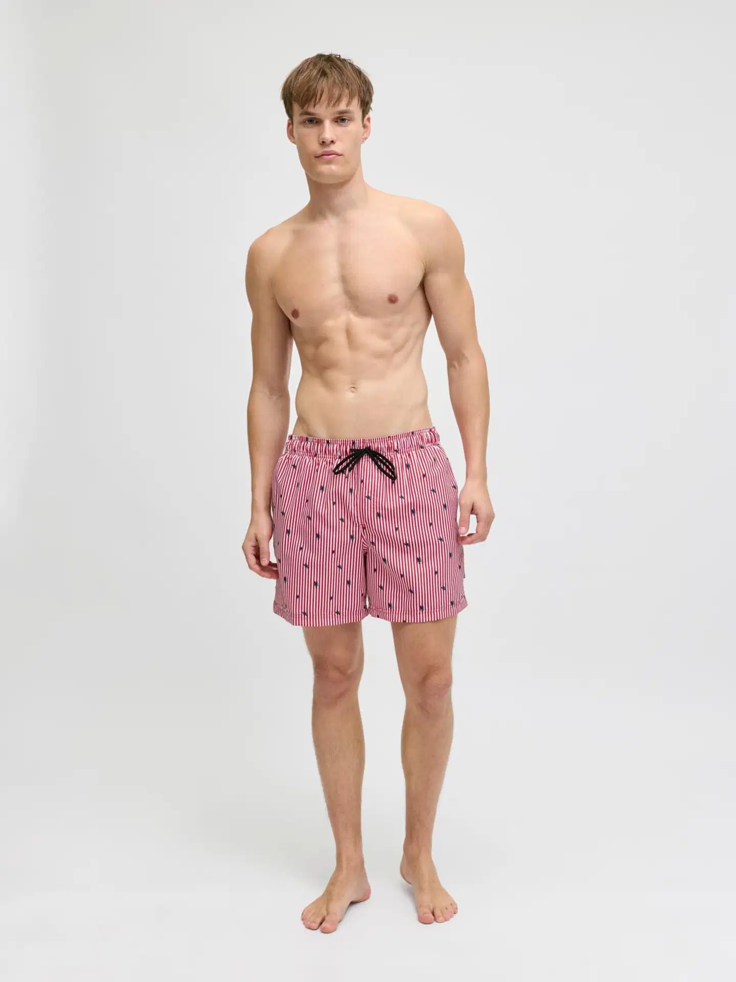 JJ REBEL miesten uimashortsit Jrebhawaii - True Red - 4