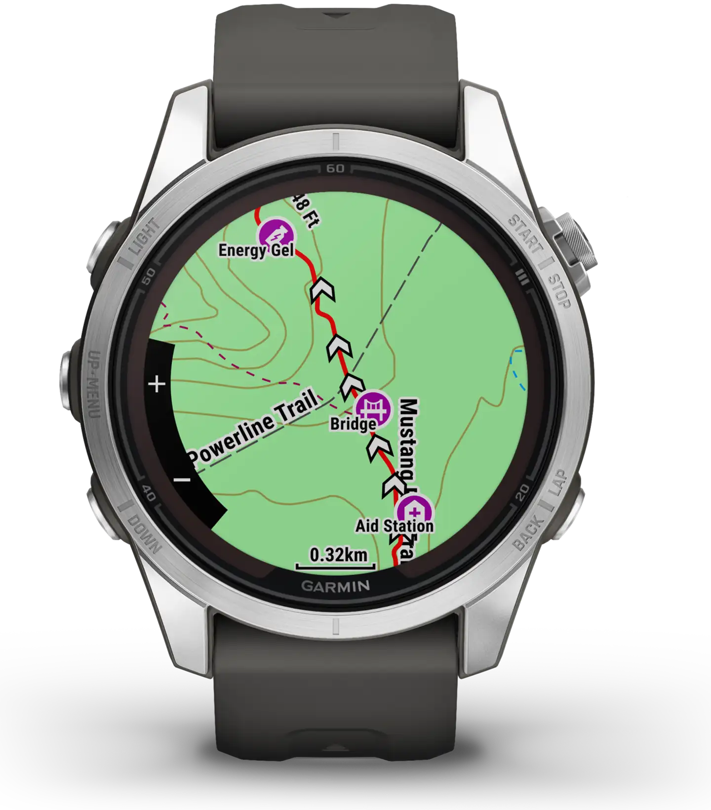 Garmin Fenix 7s Pro Solar urheilukello, harmaa - 7