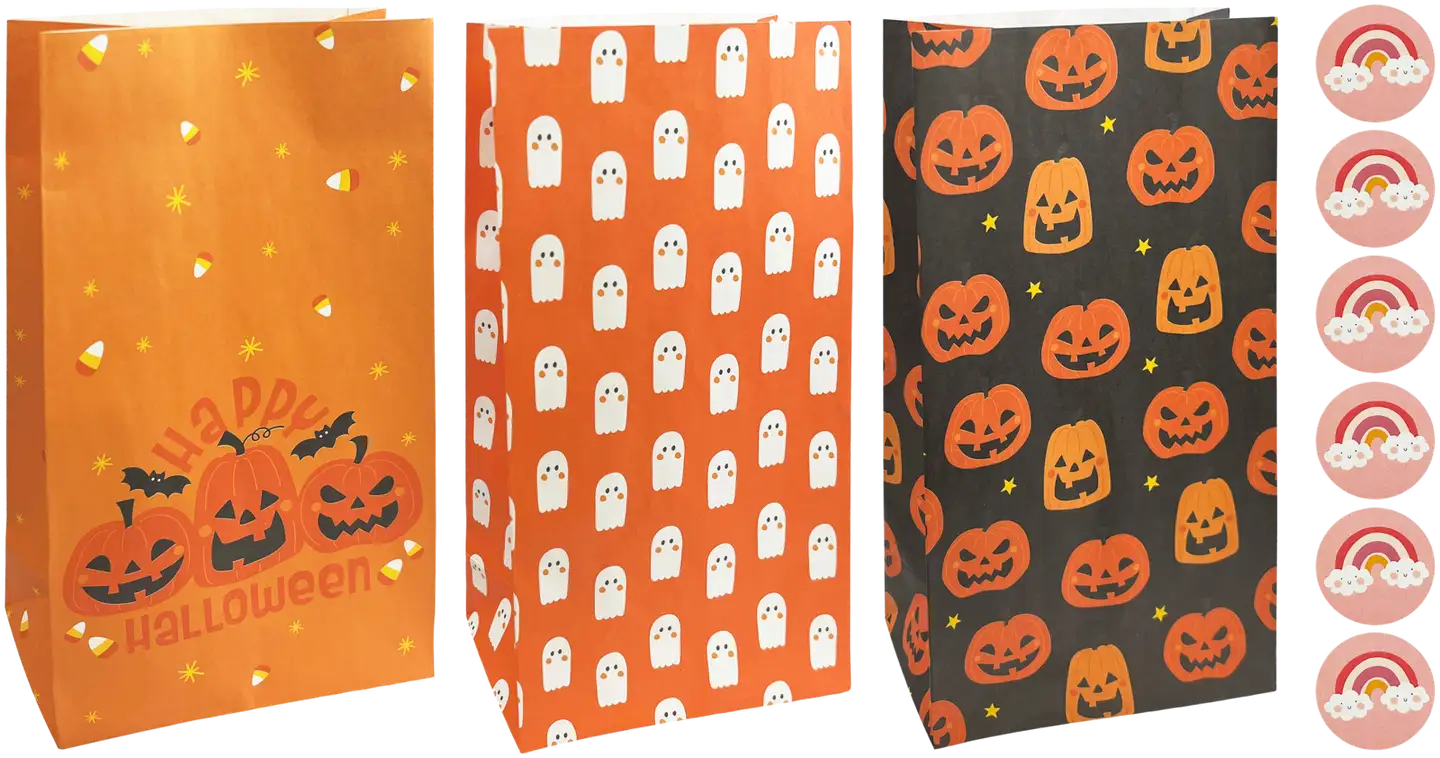 Halloween paperipussit 6 pss/pkt - 1