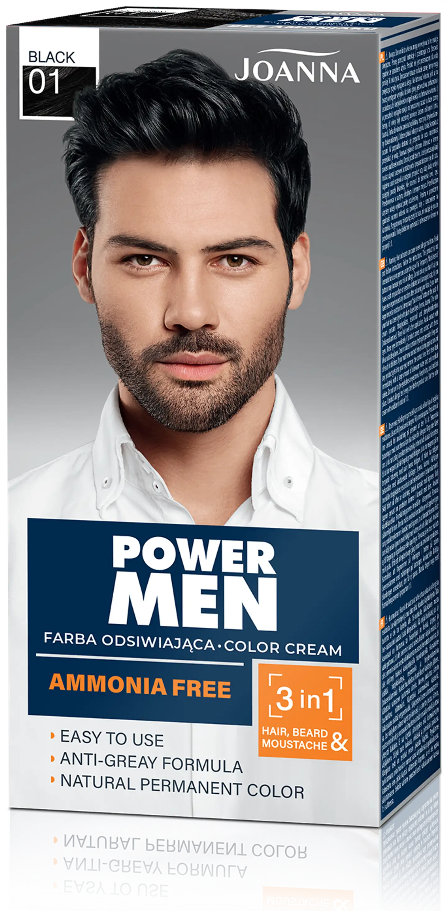 Joanna Power men hiusväri 01 musta permanent