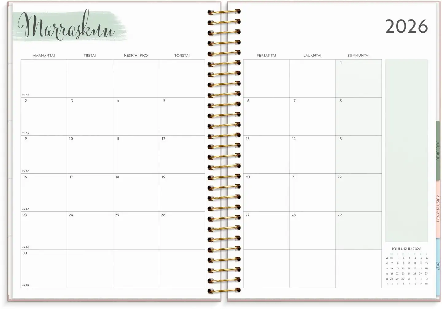 Burde Kalenteri 2026 Life Organizer - 3