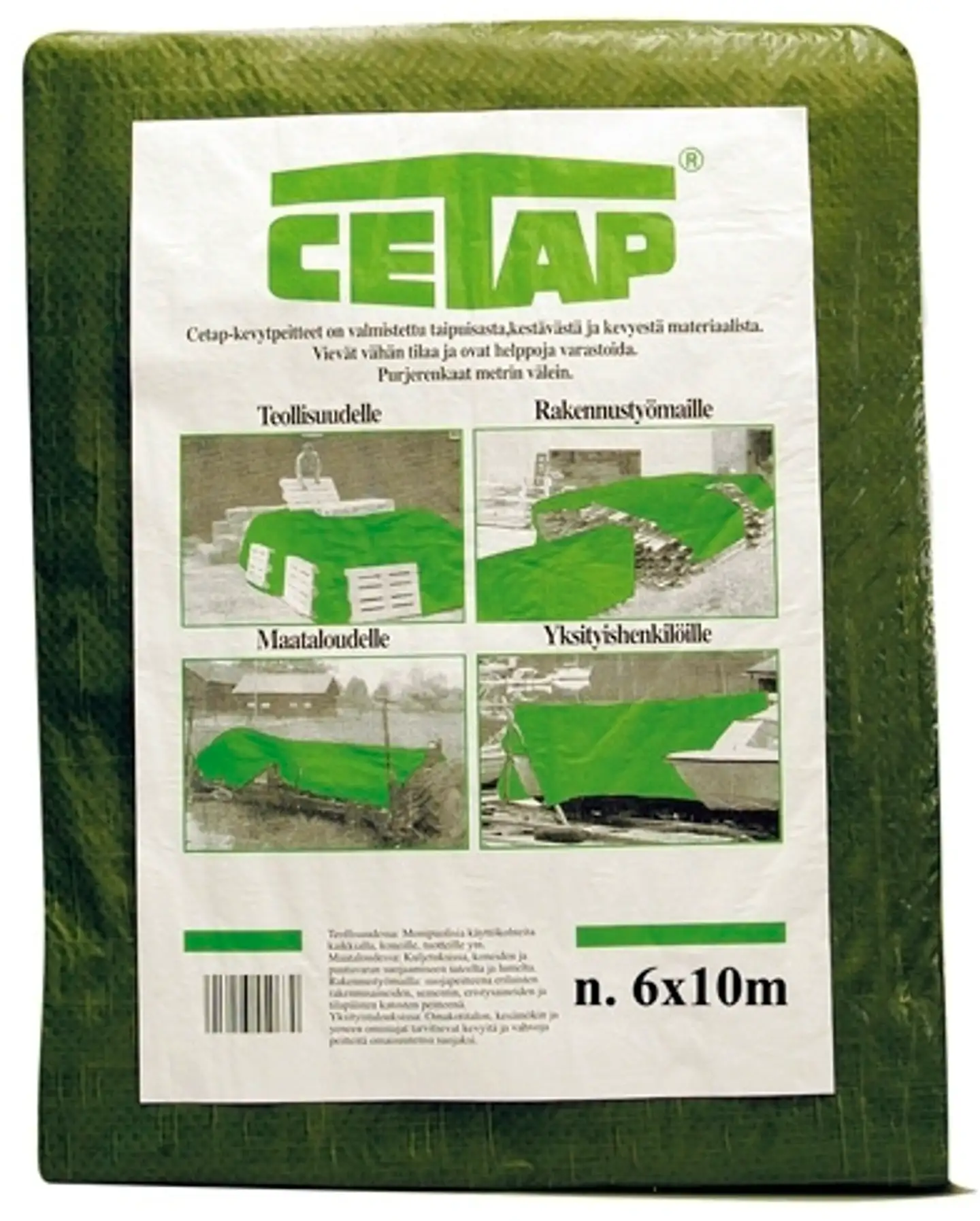 Cetap kevytpeite n. 6x10 m, 80gr/m2, vihreä