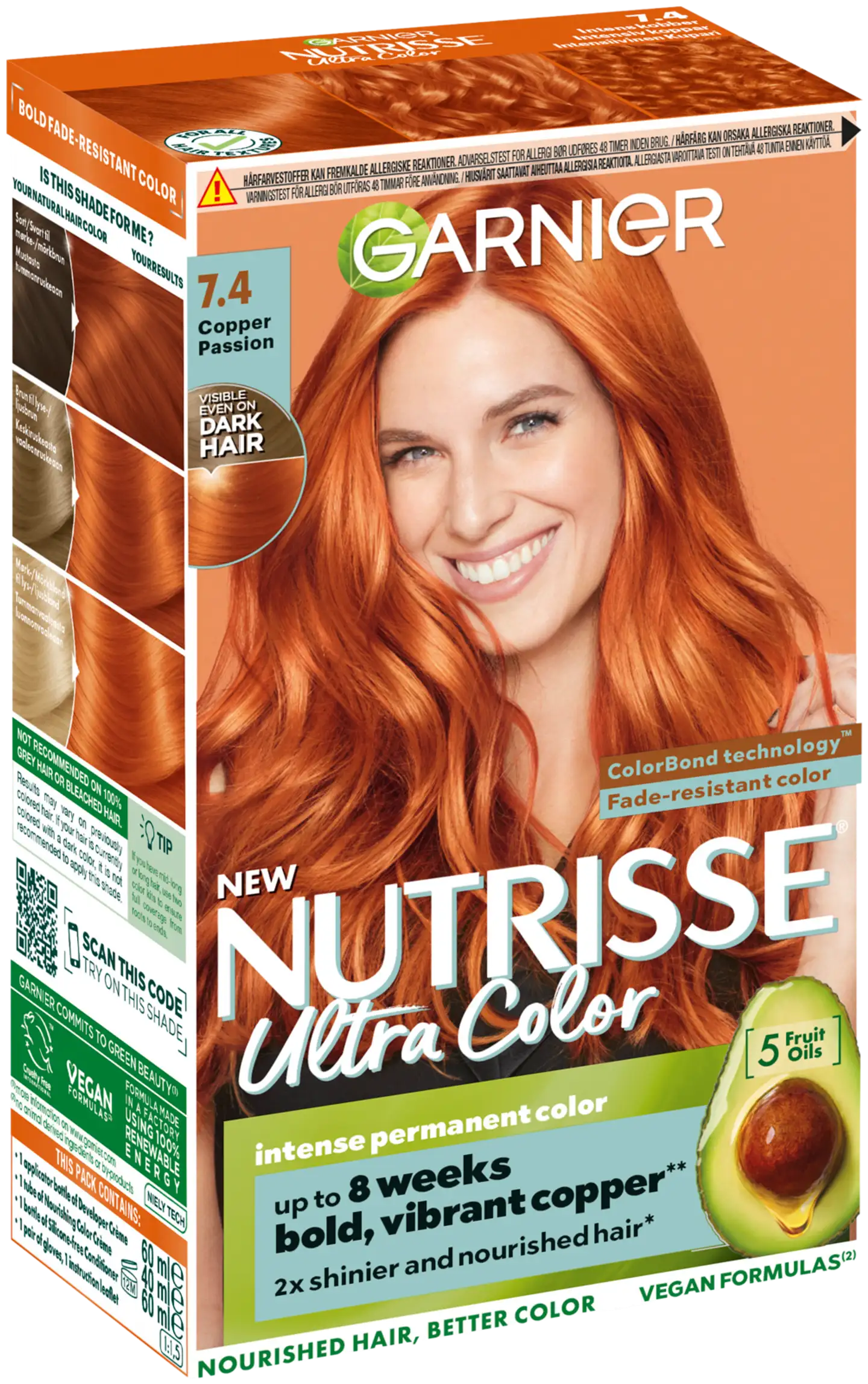 Garnier Nutrisse Ultra Color 7.4 Intensiivinen kupari kestoväri 1kpl - 2