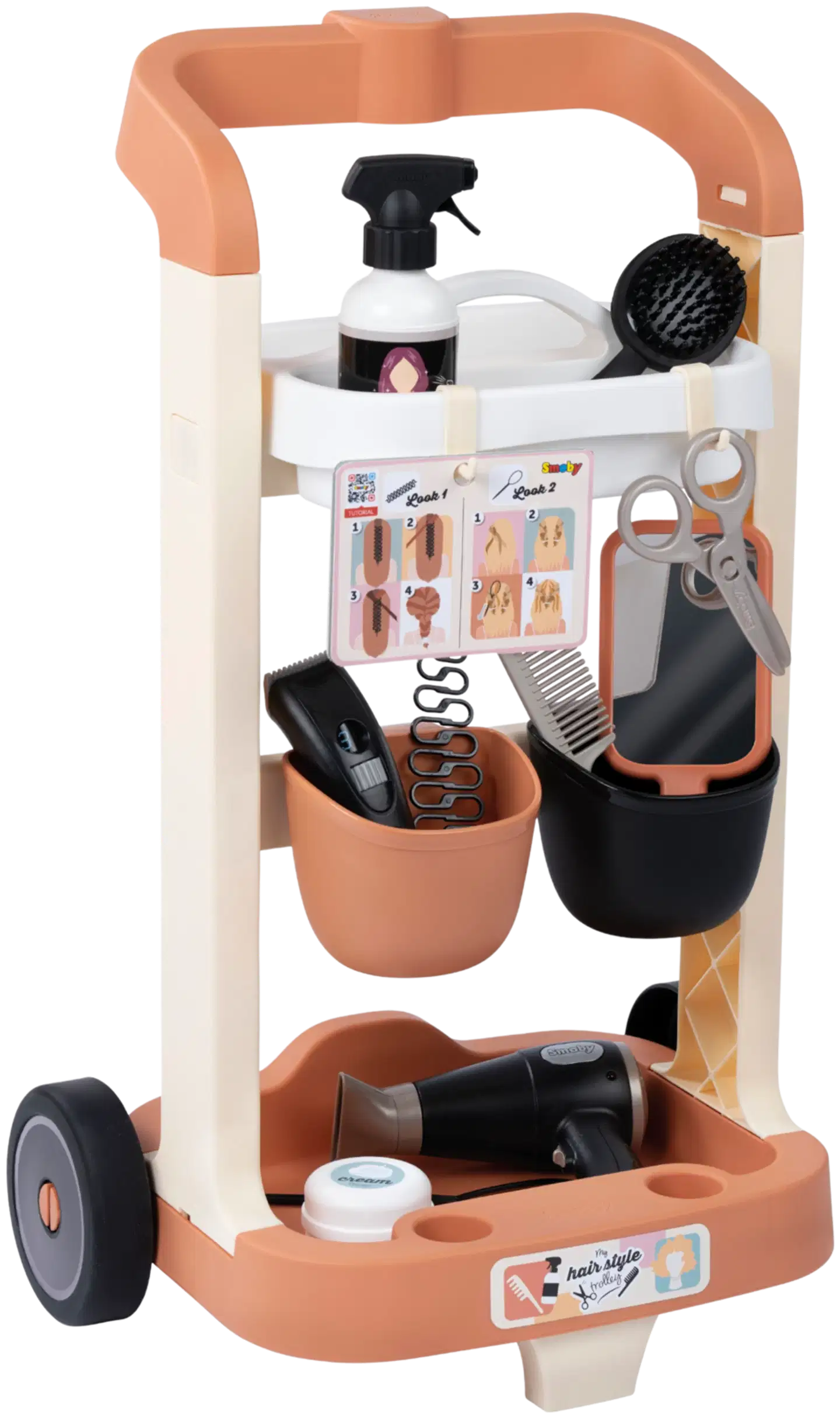 Smoby My Hair, kampausvaunu, upea leikkisetti kampaamoleikkeihin - 2
