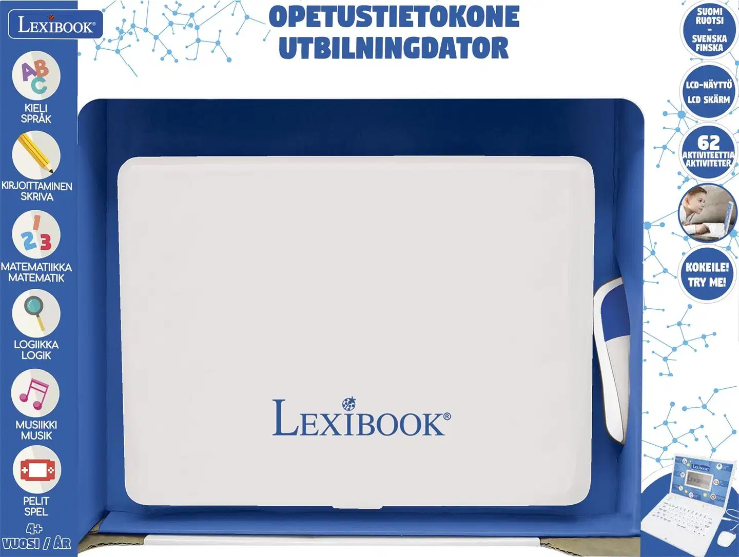 Power Kid Educational opettavainen kannettava tietokone 62 aktiviteettia FI/SE - 2