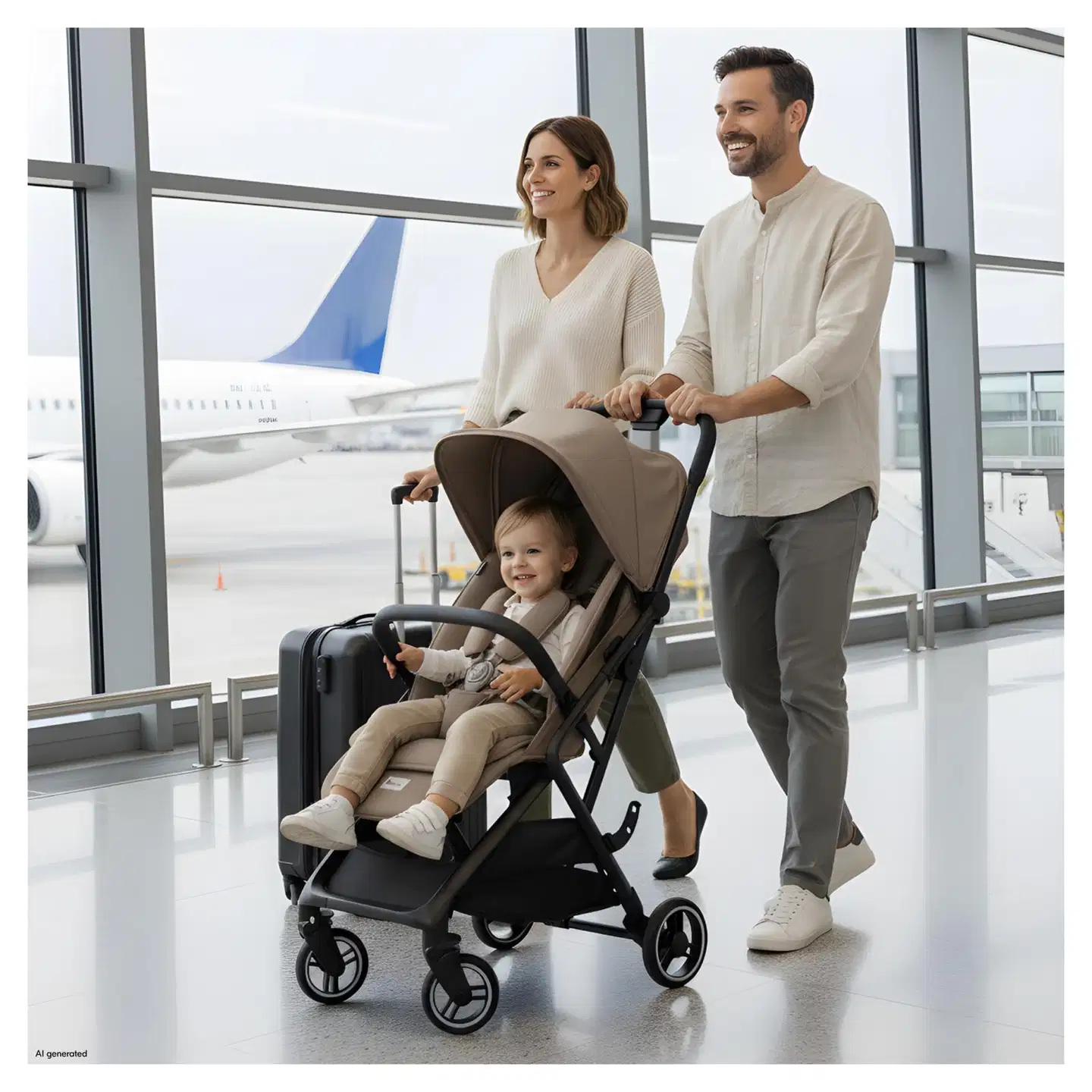 Hauck matkarattaat Fly N Care ruskea - 19