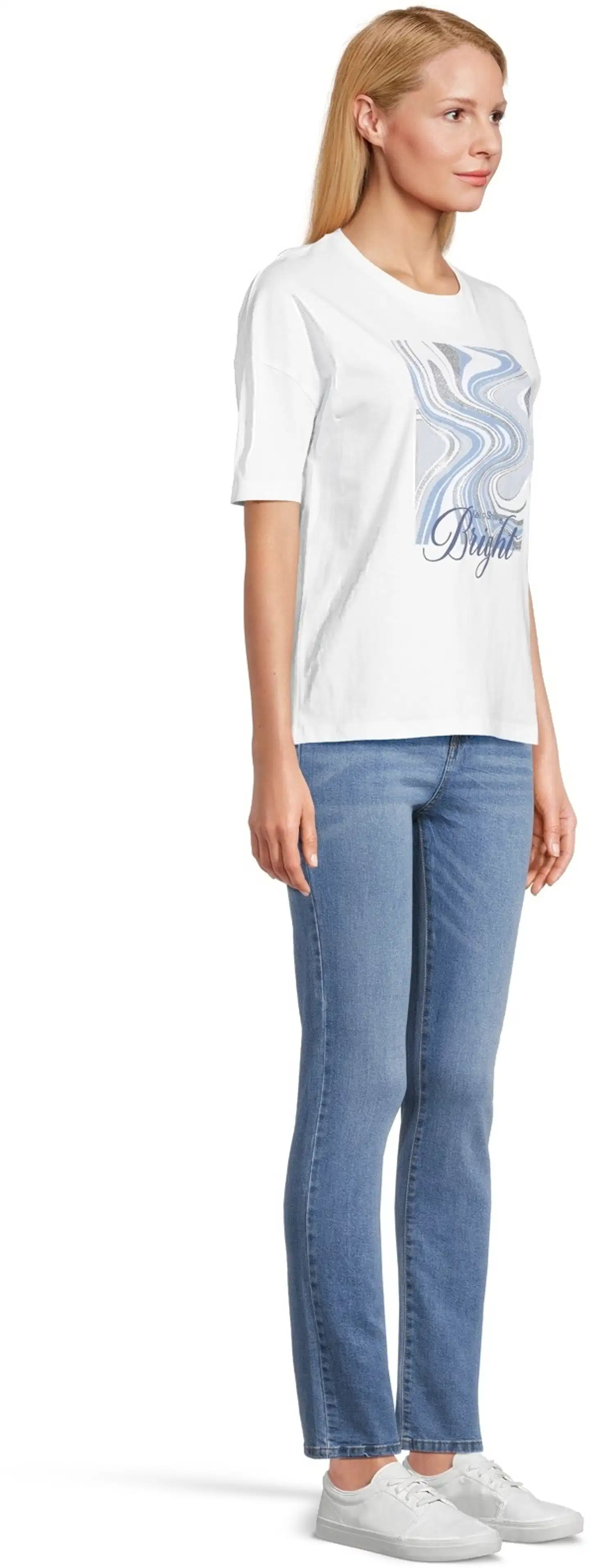 House naisten t-paita print 213H261405 - Bright white - 4