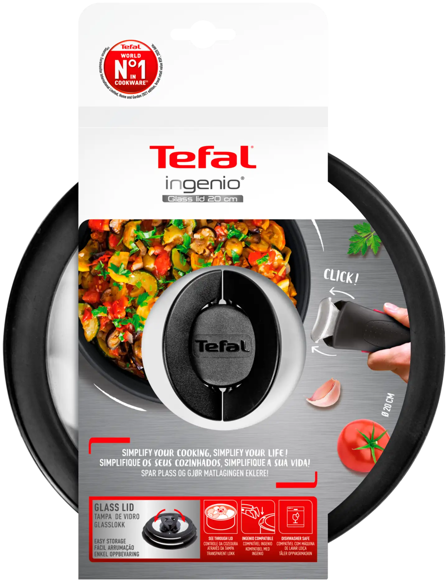 Tefal Ingenio lasikansi 20 cm L9846302 - 7