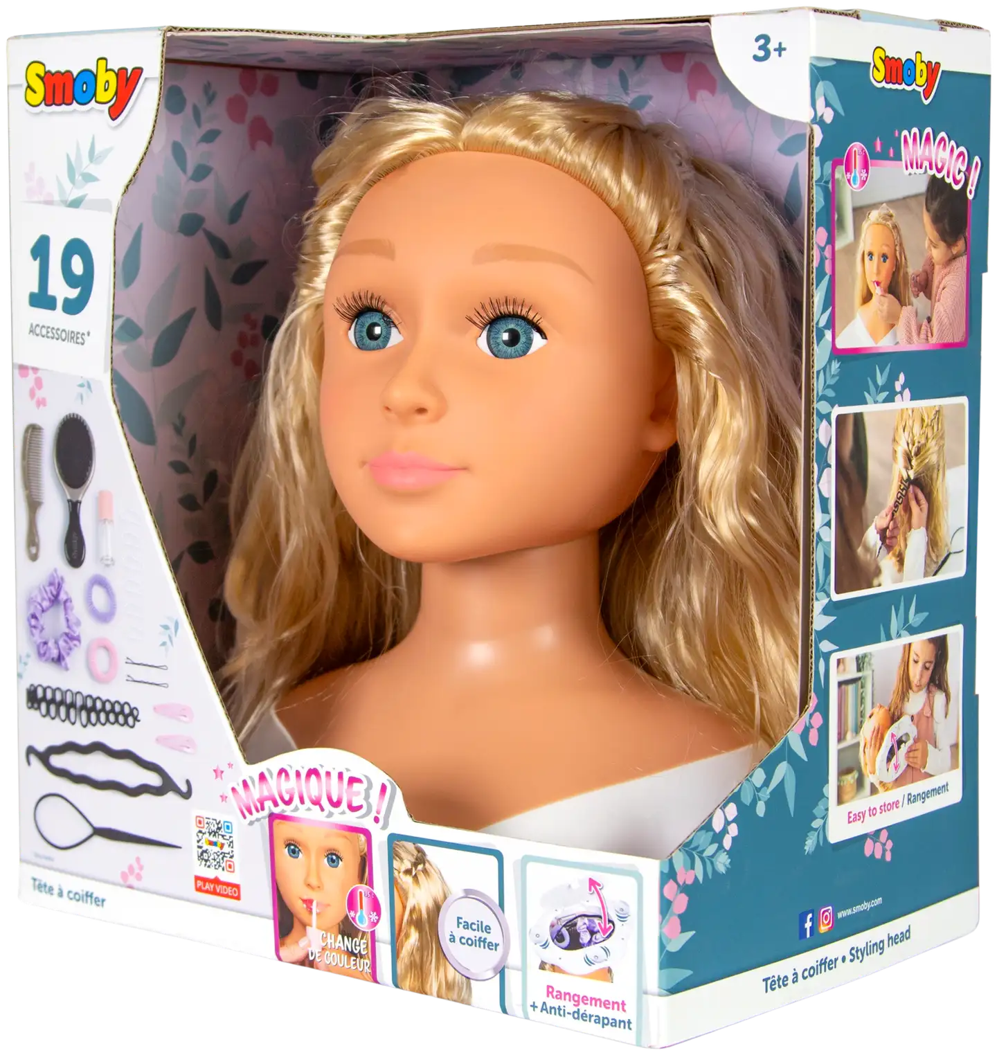Smoby My Beauty Kampauspää, vaaleat hiukset - 4