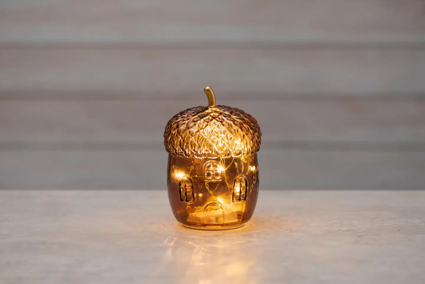 Finnlumor Led-koristevalo Tammenterho 16 cm, ruskea - 2