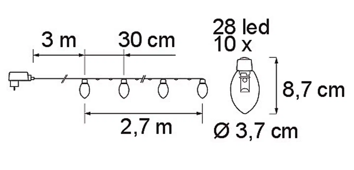 Airam led-valosarja Lofine 2,7 m - 2