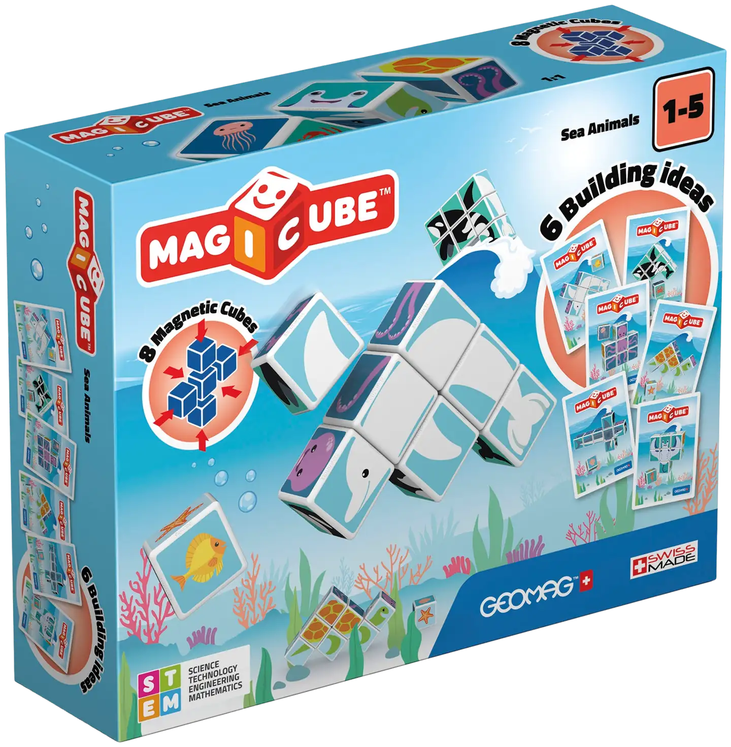 Geomag Magicube Merieläimet -magneettirakennussetti 11 osaa - 1