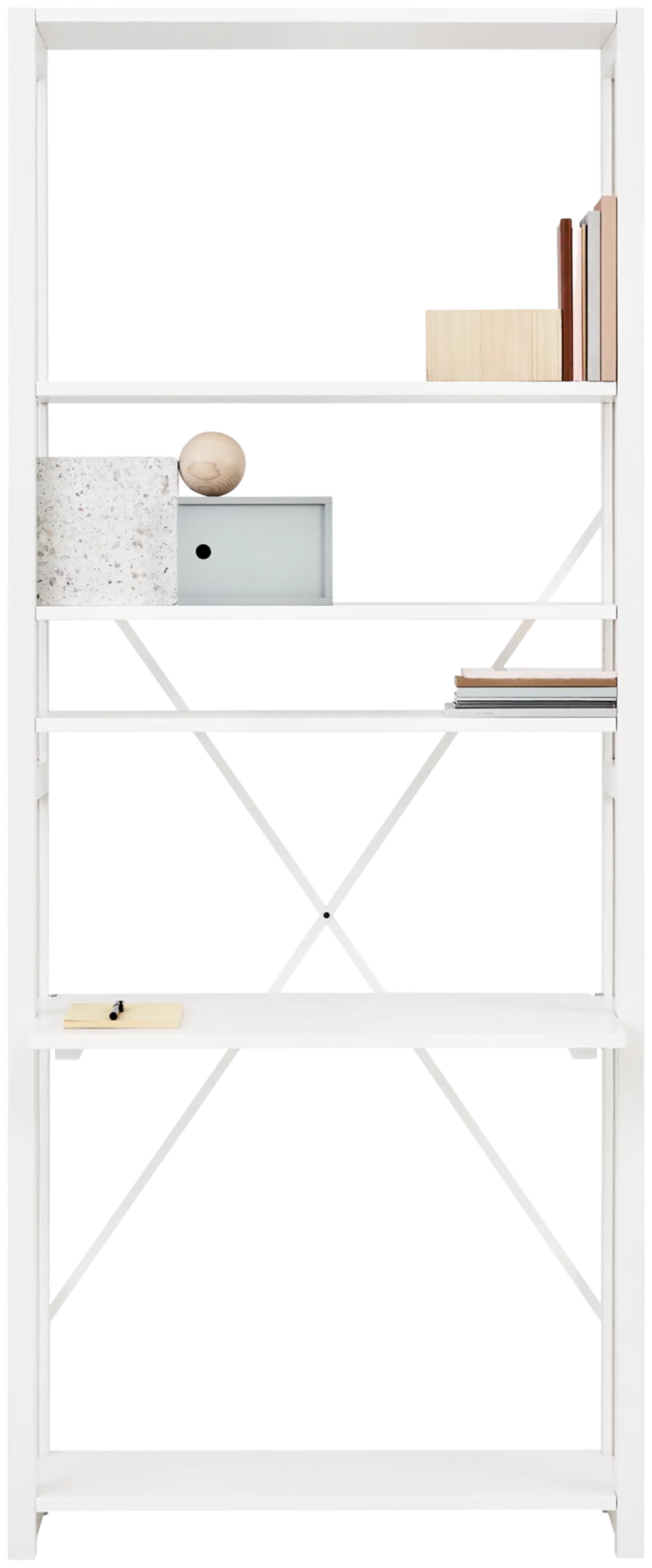 Lundia Classic työpiste, ulkoneva taso - VALKOINEN - 1