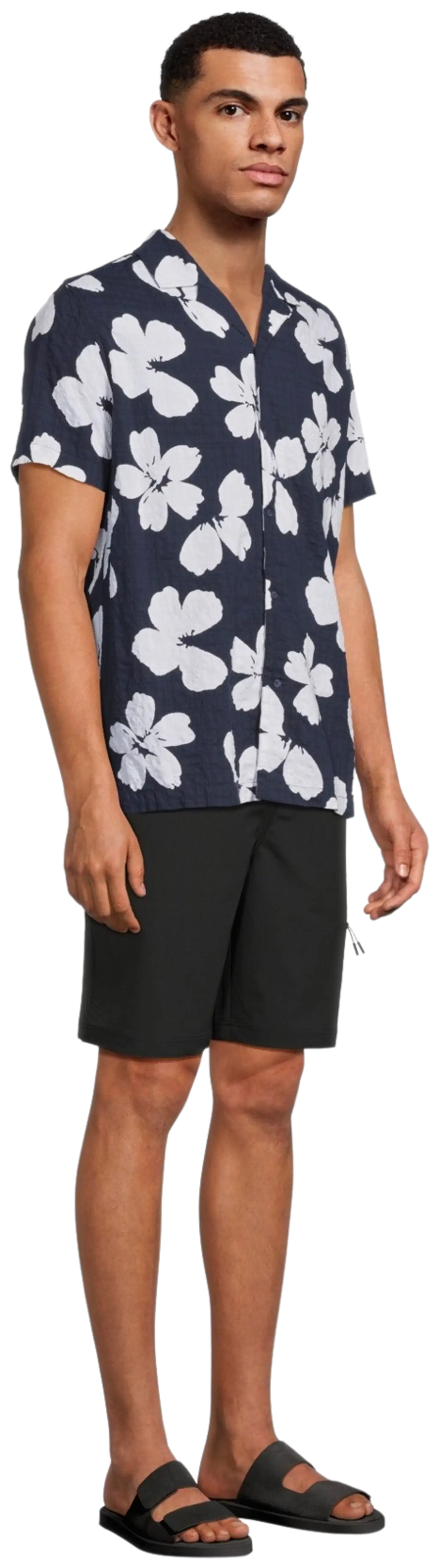 TEX miesten Hawaii-paita I274959 - NAVY DARK - 4