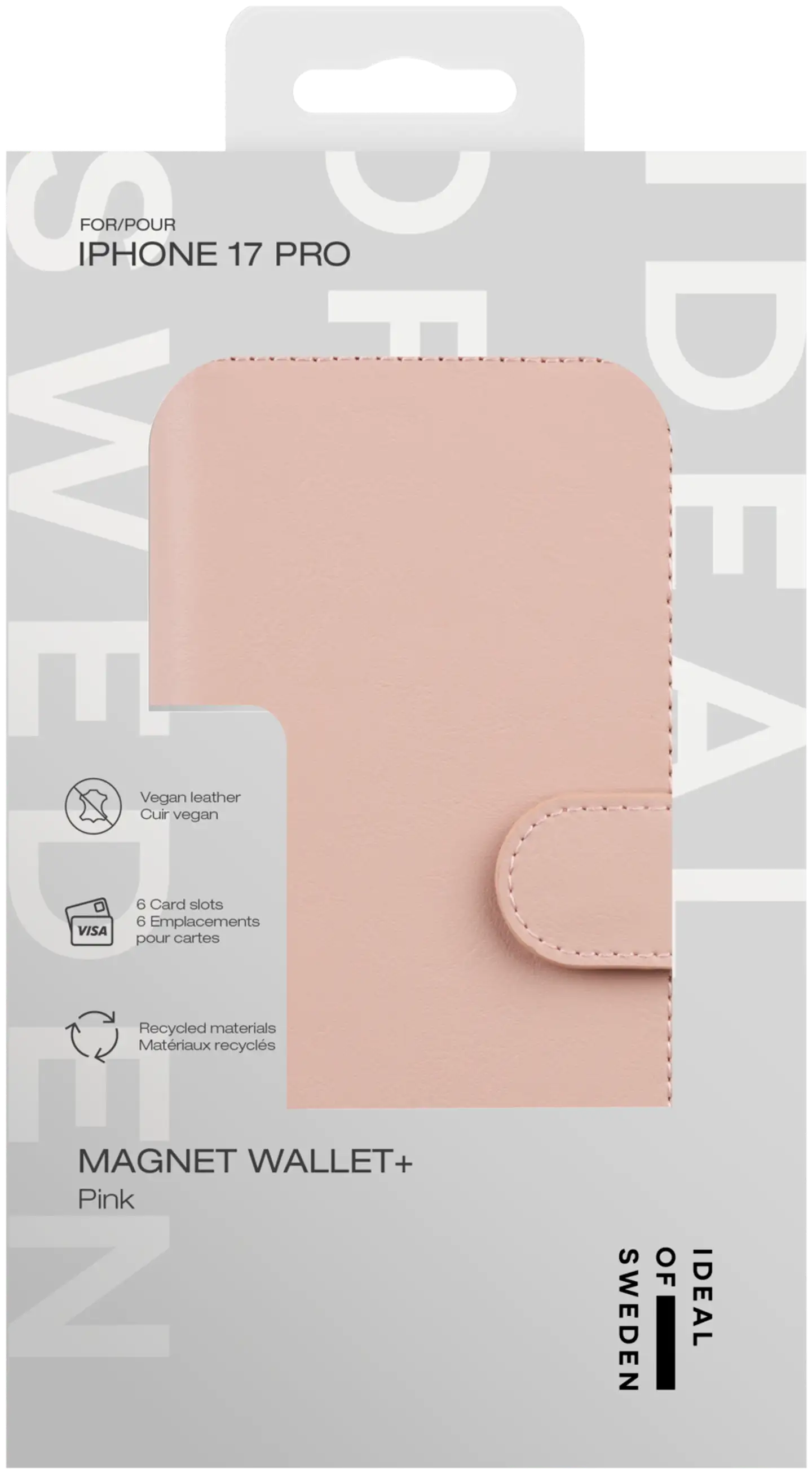 Ideal Of Sweden Magnet Wallet+ suojakotelo iPhone 17 Pro pinkki - 4