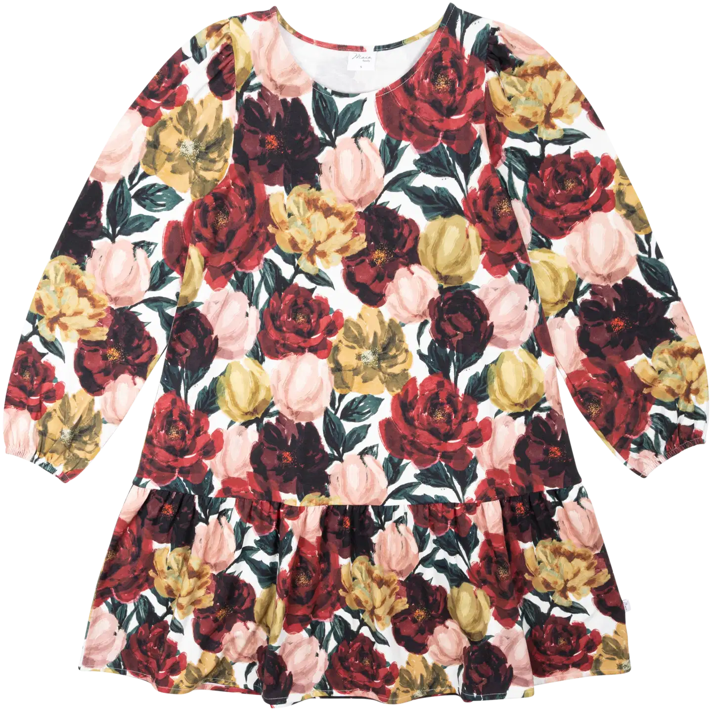 Maia family naisten mekko Laura Bloomy 206259 - tummanpunainen - 1