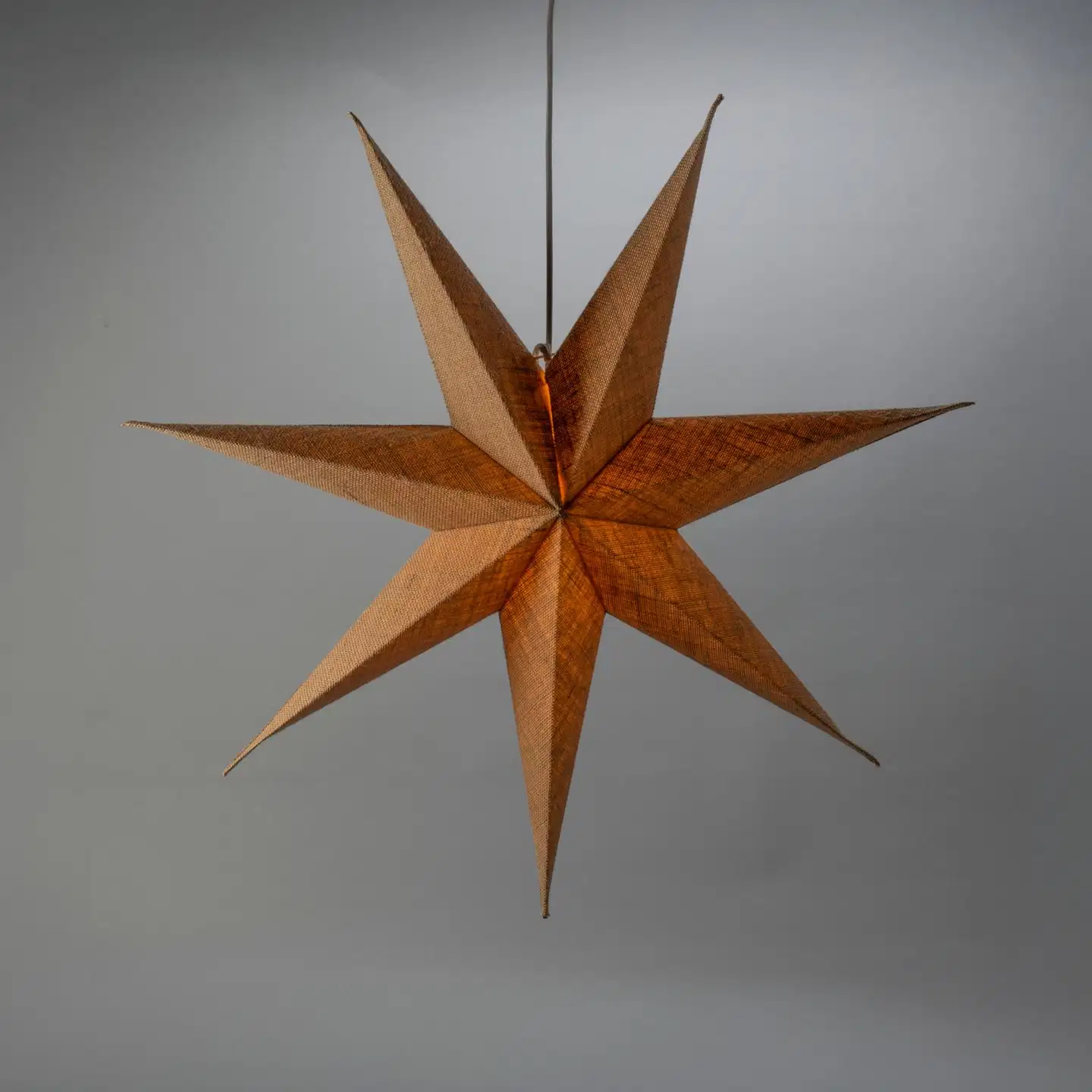 Konstsmide Paperitähti 5940-600, Juuttikangas, 7 sakaraa 60cm, E14  230V - 2