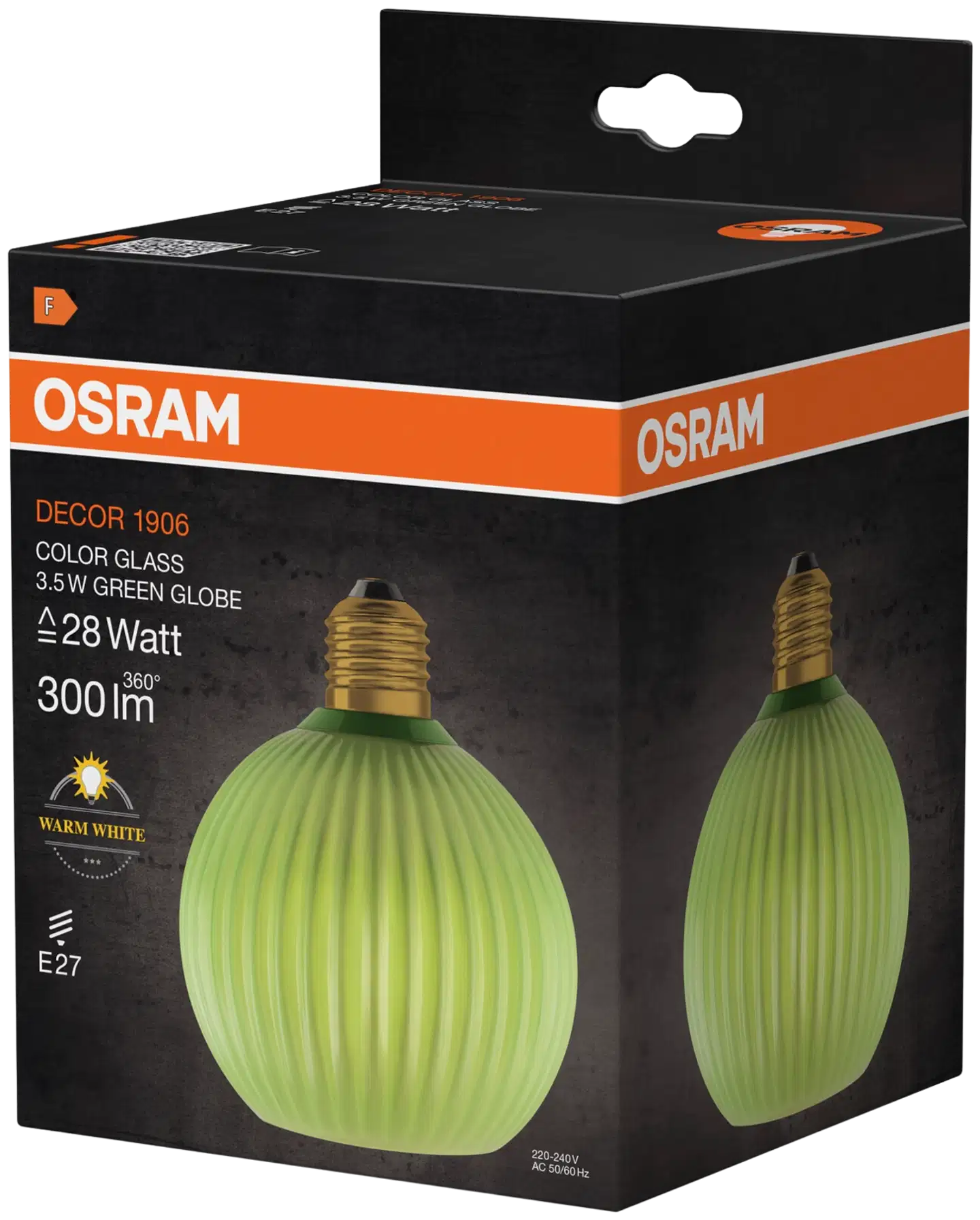 Osram LED-sisustuslamppu Decor Globe 3,5W E27 vihreä - 3