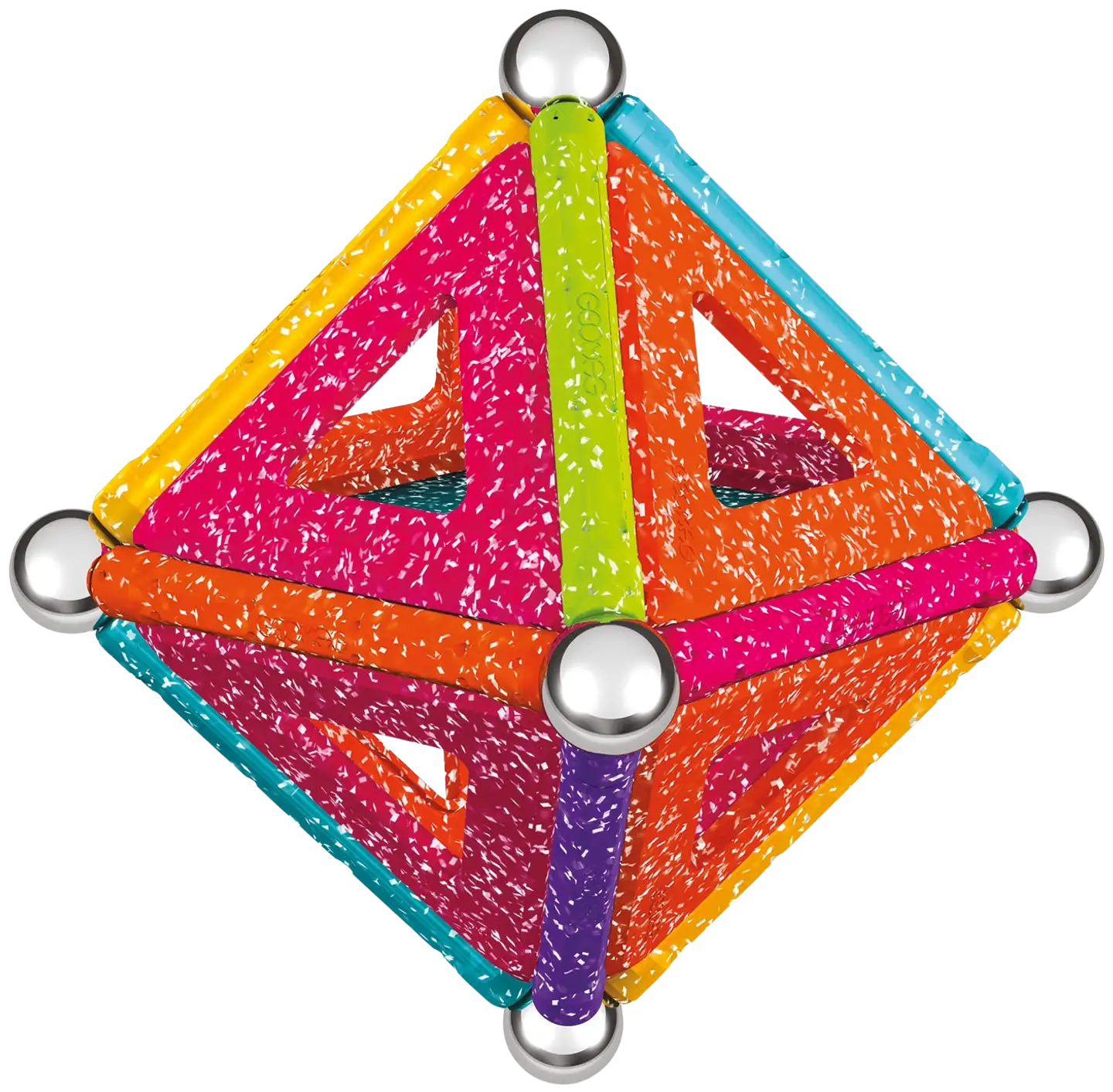 Geomag Supercolor & Glitter magneettirakennussetti tuplapakkaus 87 osaa - 4