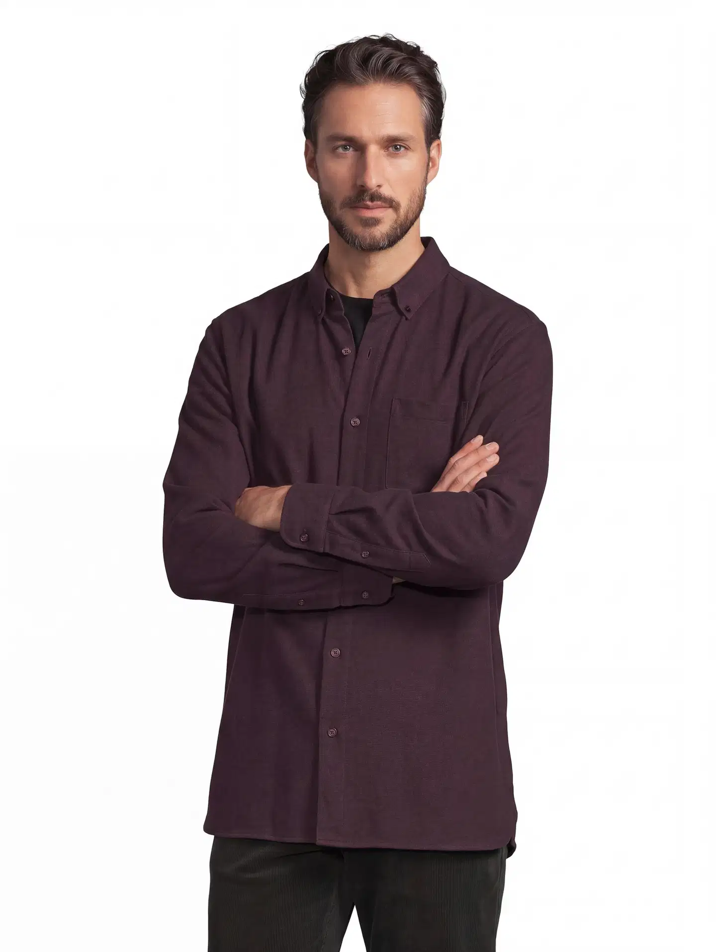 House miesten flanellipaita 194H382605 - Fig/Black - 5