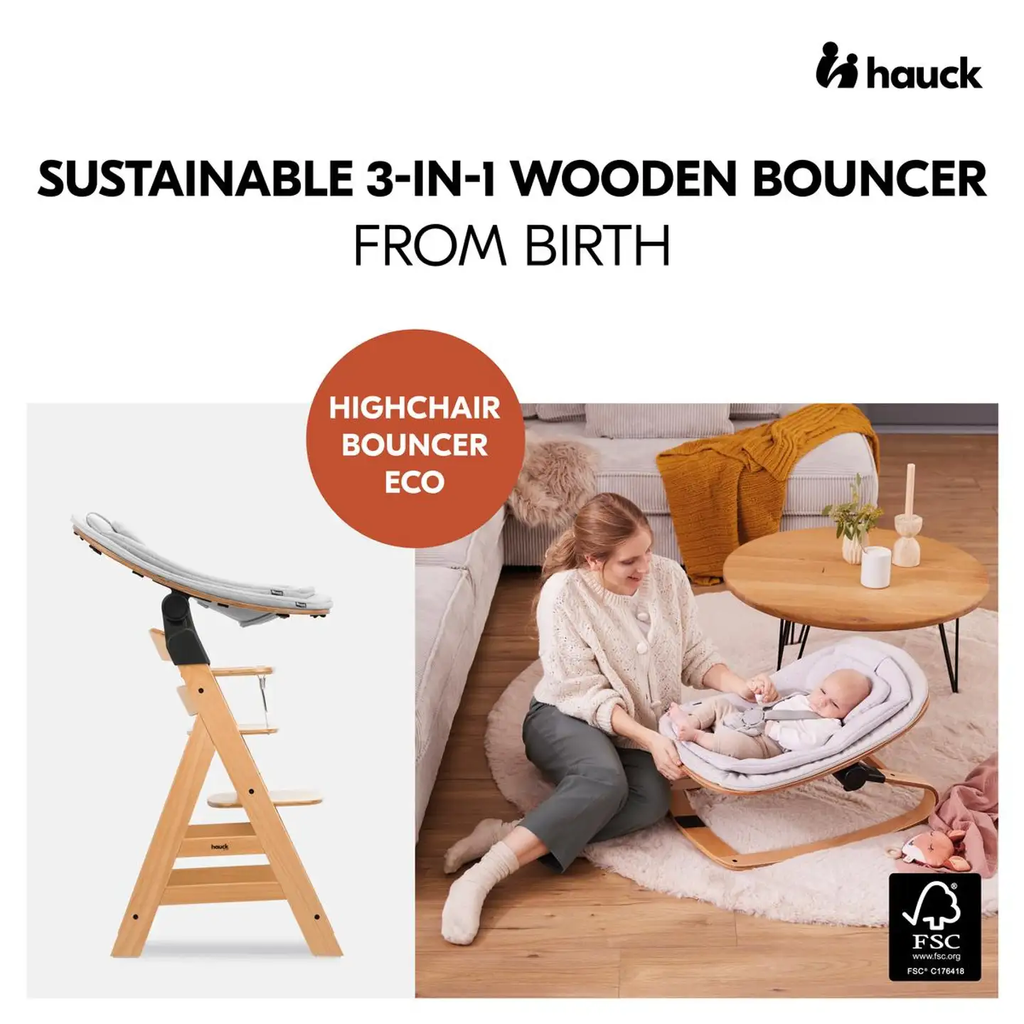 Hauck sitteri Highchair Bouncer Eco - 19