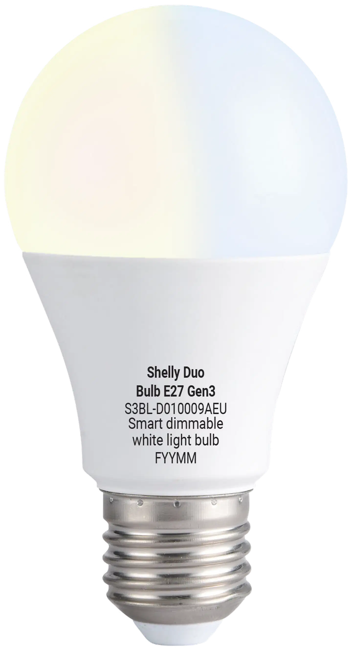 Shelly Duo Bulb E27 Gen3 - WiFi LED-lamppu, E27, säädettävä valkoinen - 2