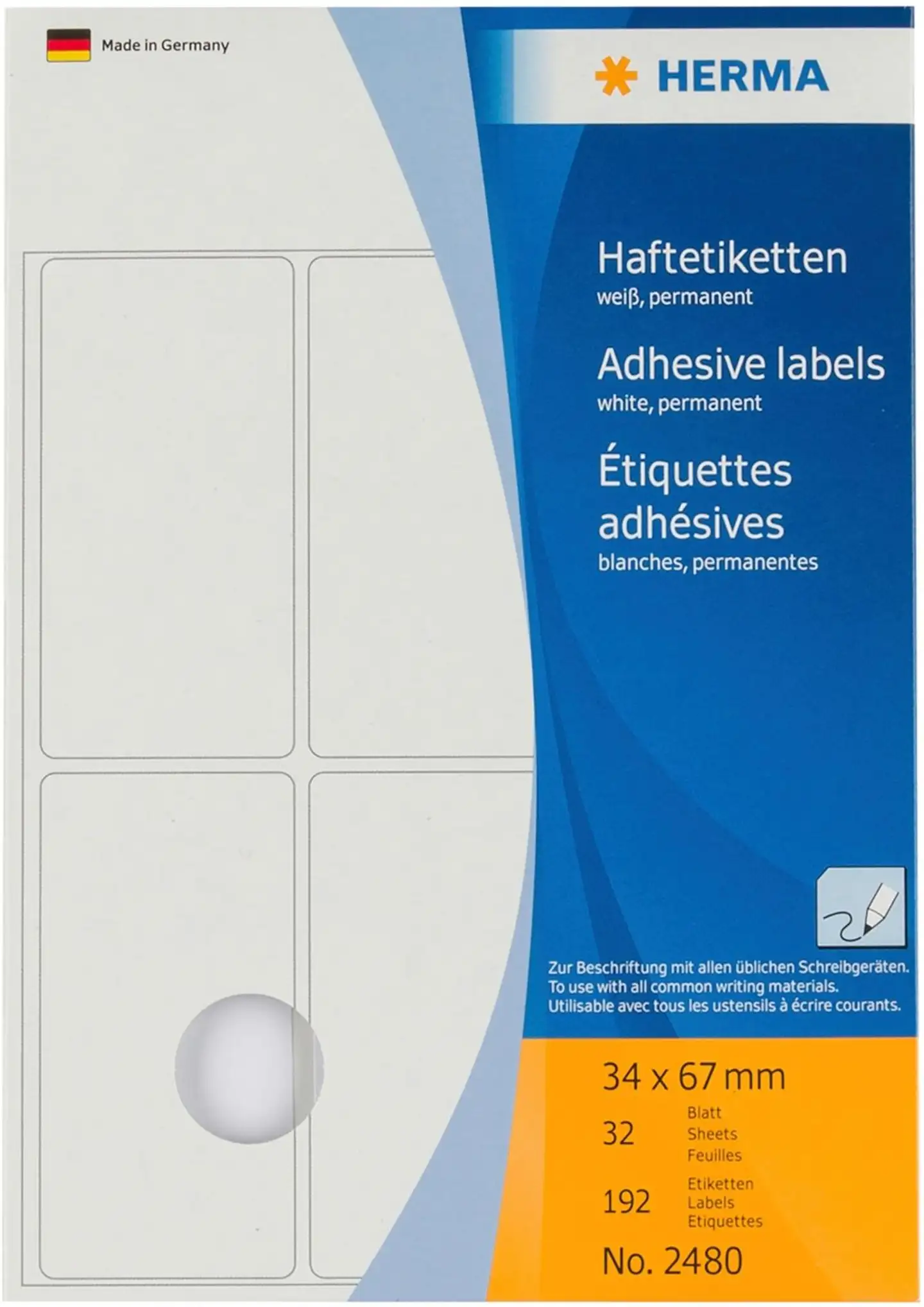 Herma etiketti 34x67mm