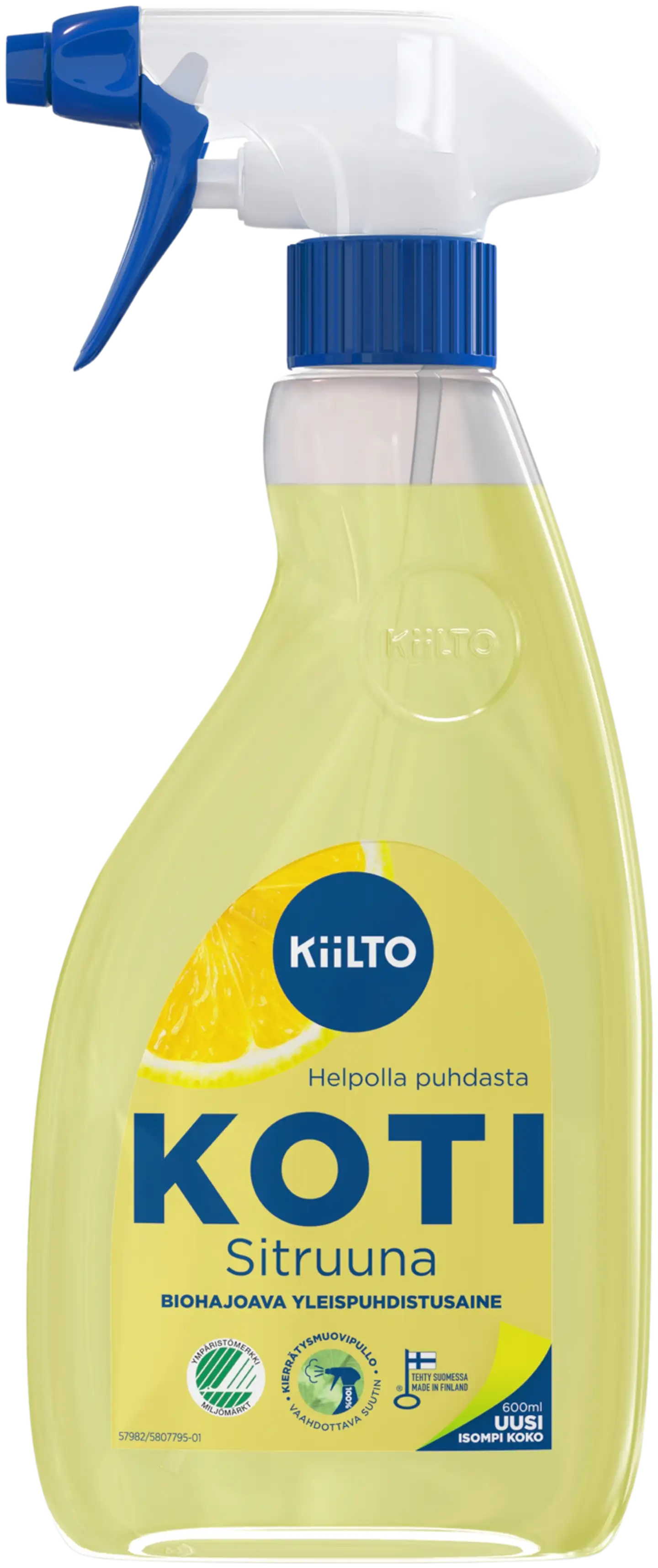 Kiilto Koti biohajoava yleispuhdistussuihke Sitruuna 600 ml