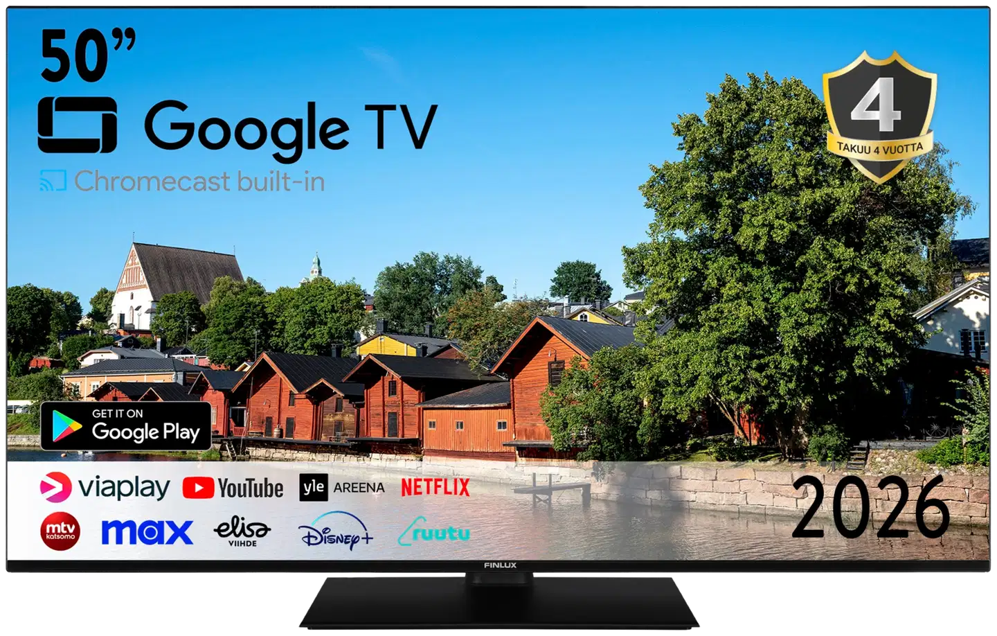 Finlux 50" 4K UHD Android Smart LED TV 50G9.3GCMB - 1