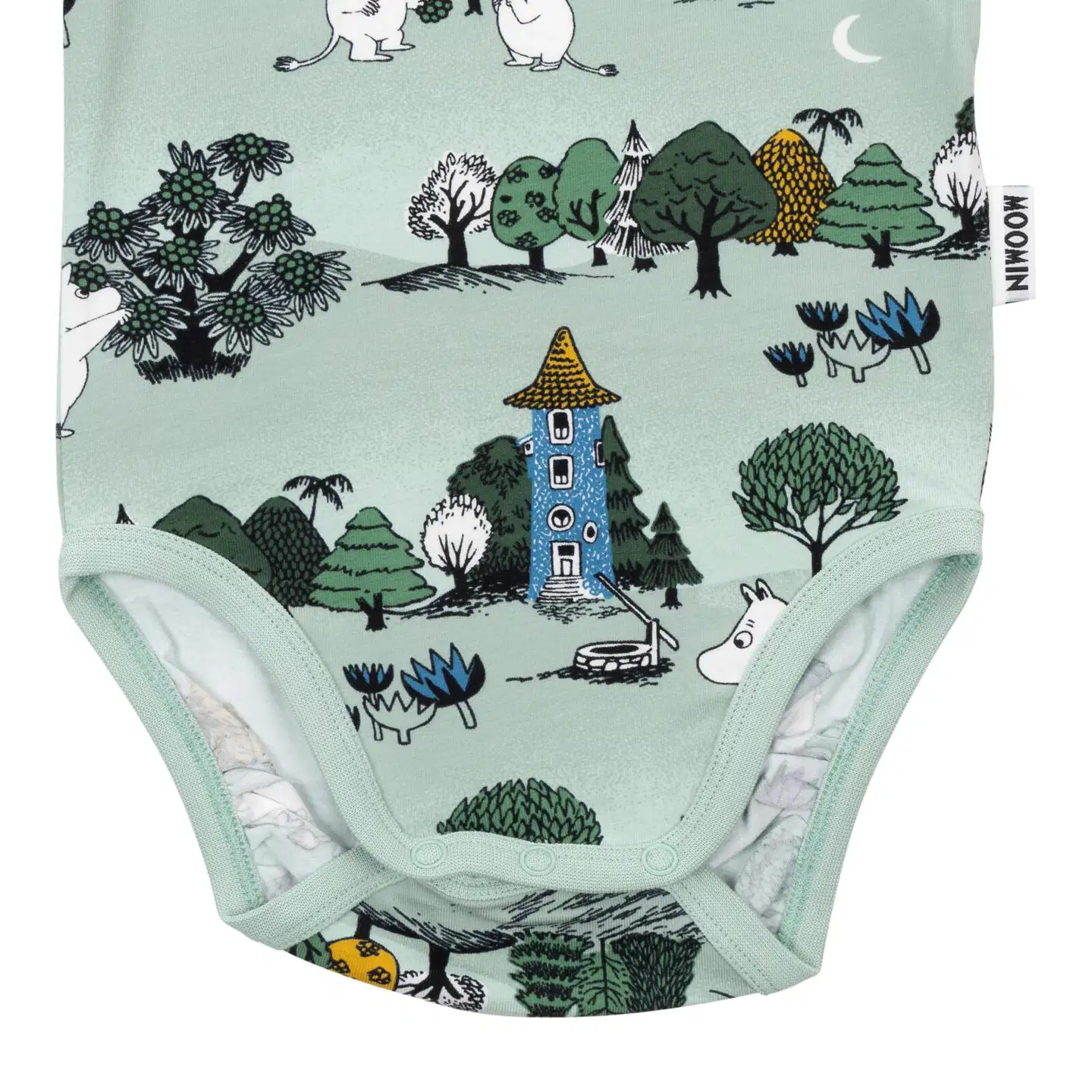 Muumi vauvojen body Kuutamoyö 593353 - vihreä - 3
