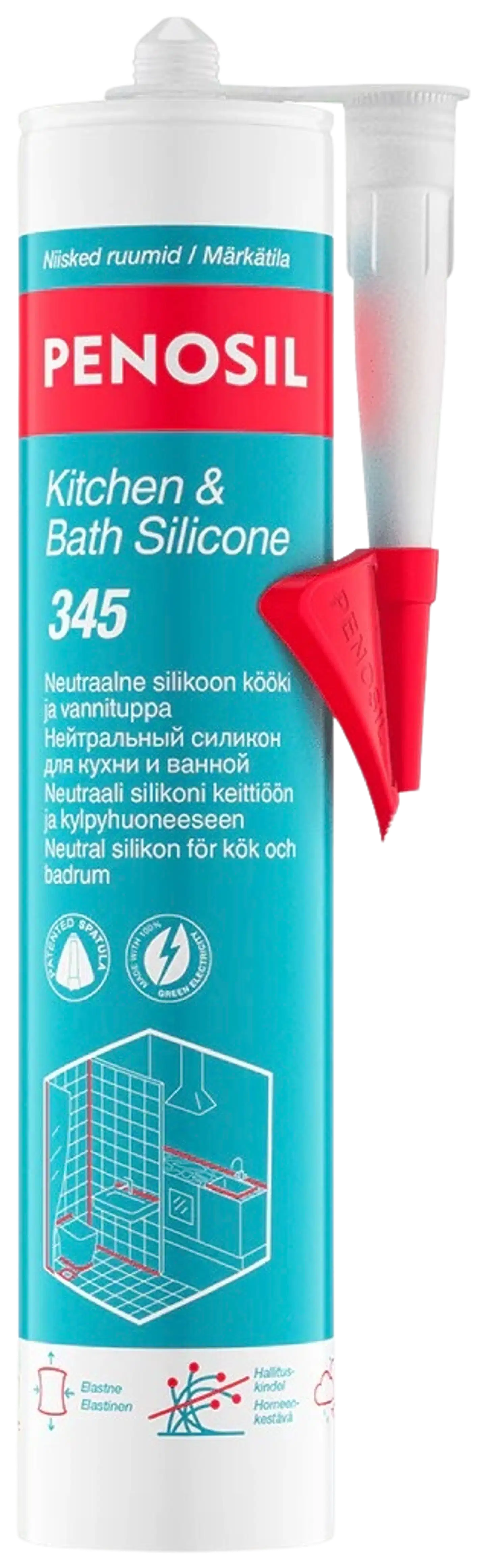 Penosil silikonitiiviste Kitchen&Bath 300ml valk