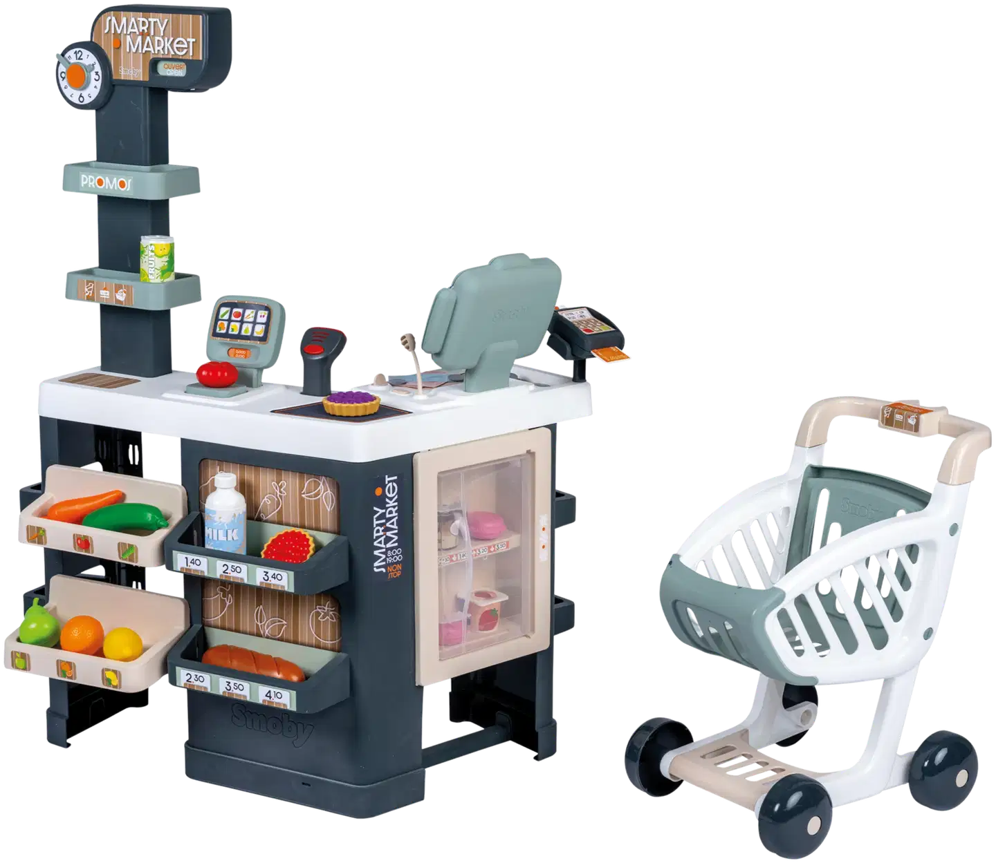 Smoby Smarty Market, leikkikauppa hauskoihin kauppaleikkeihin - 2
