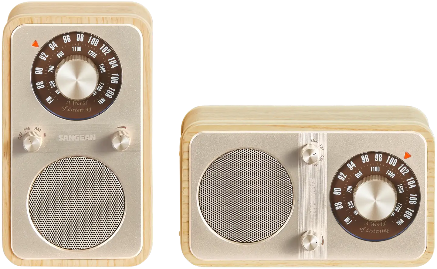 Sangean WR-9 Bluetooth pöytäradio, vaalea tammi - 5