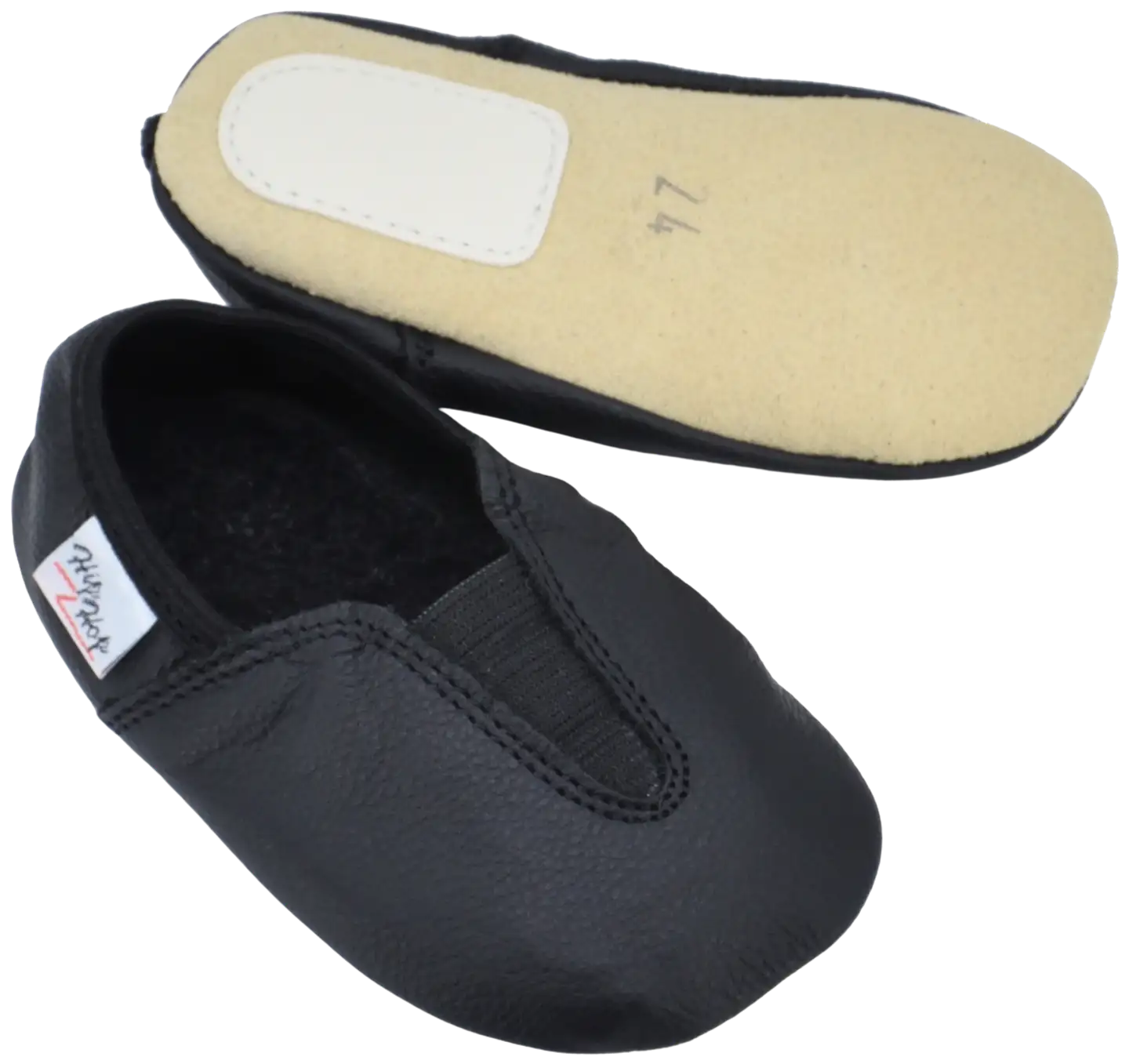 Omaking nahkaiset paljasjalkatossut SB130 - BLACK