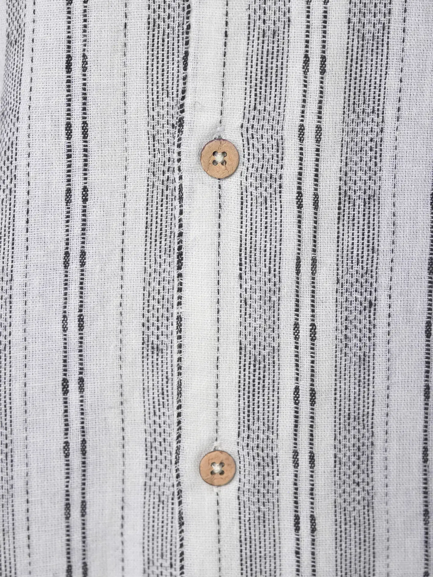 WKLY. miesten kesäpaita pellavasekoite 194W152605 - Off white W/black stripe - 5