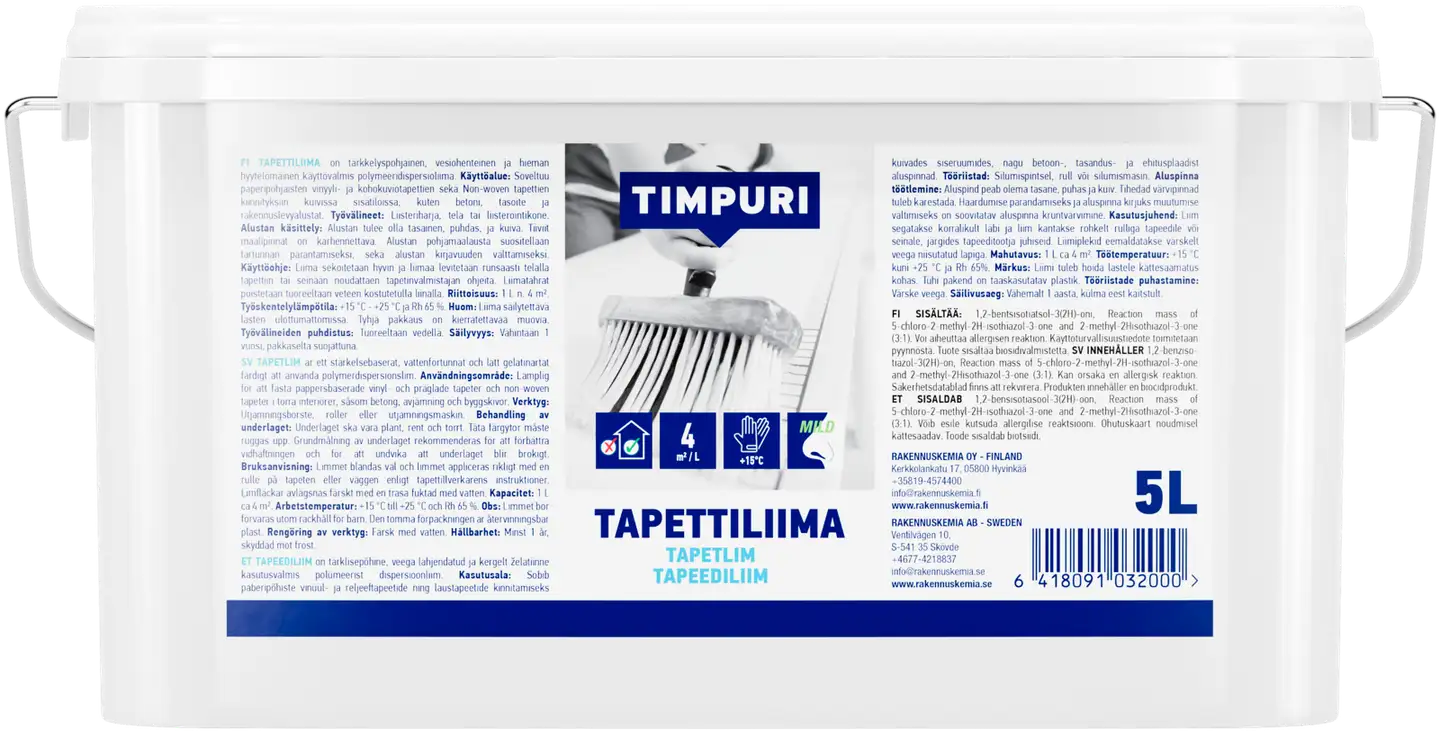 Timpuri tapettiliima 5l