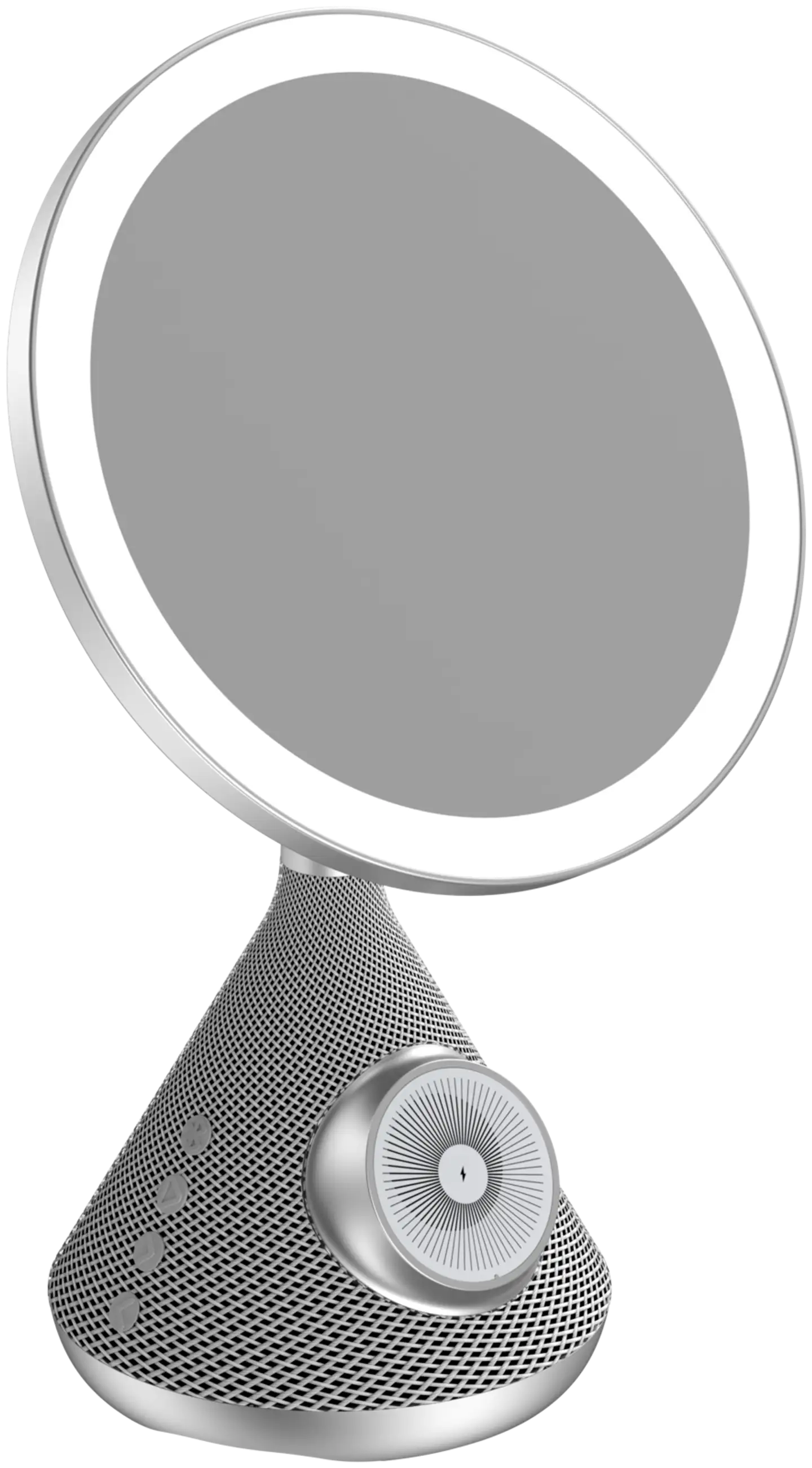 Waltter Magic Mirror LED meikkipeili langattomalla latauksella ja kaiuttimella hopea - 1