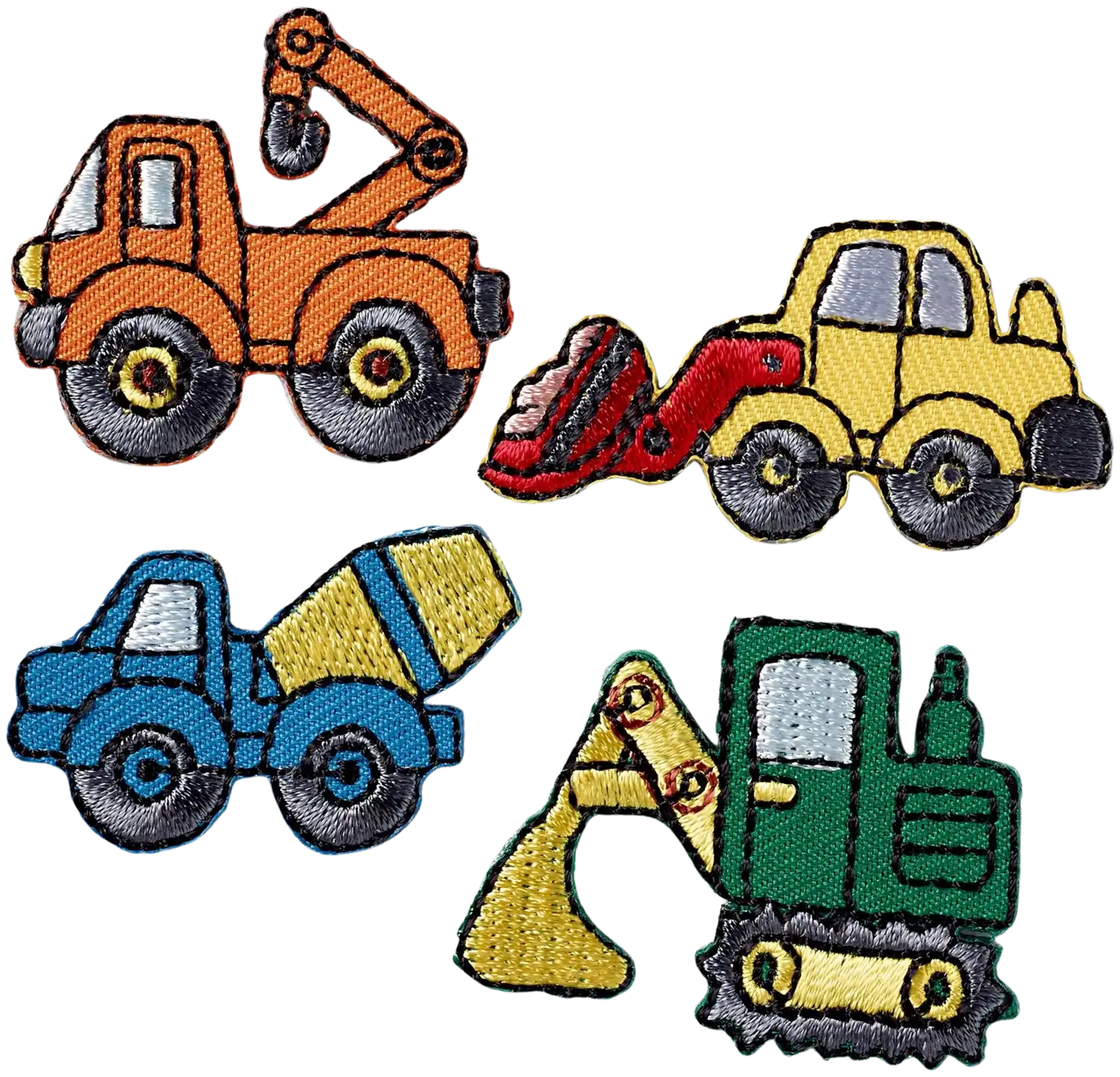 Prym itseliimautuva/silitettävä koristemerkki työkoneet 4 erilaista - 2