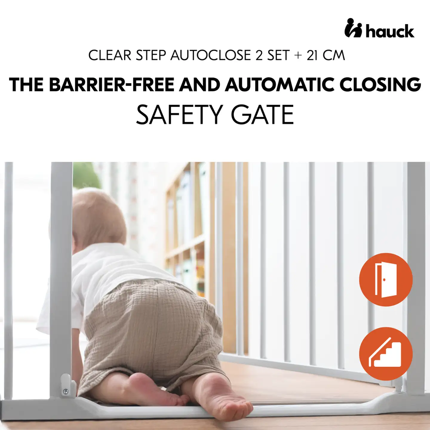 Hauck turvaportti Clear Step Autoclose 2 Set - 6