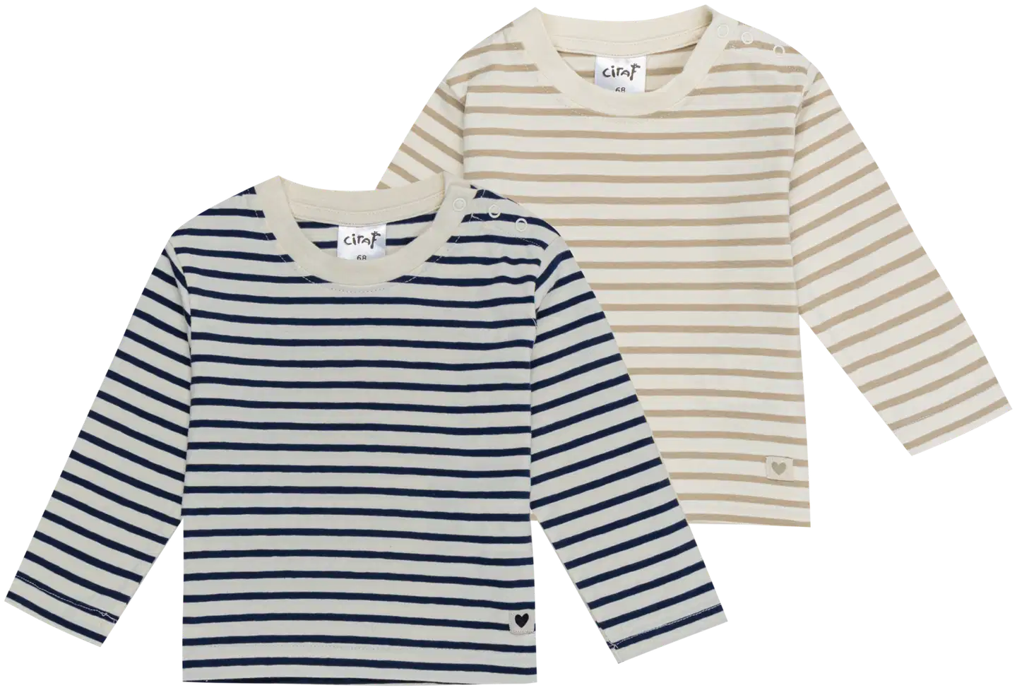 Ciraf vauvojen raitapaita 2-pack 250B263103 - Naval Academy & Brownie - 1