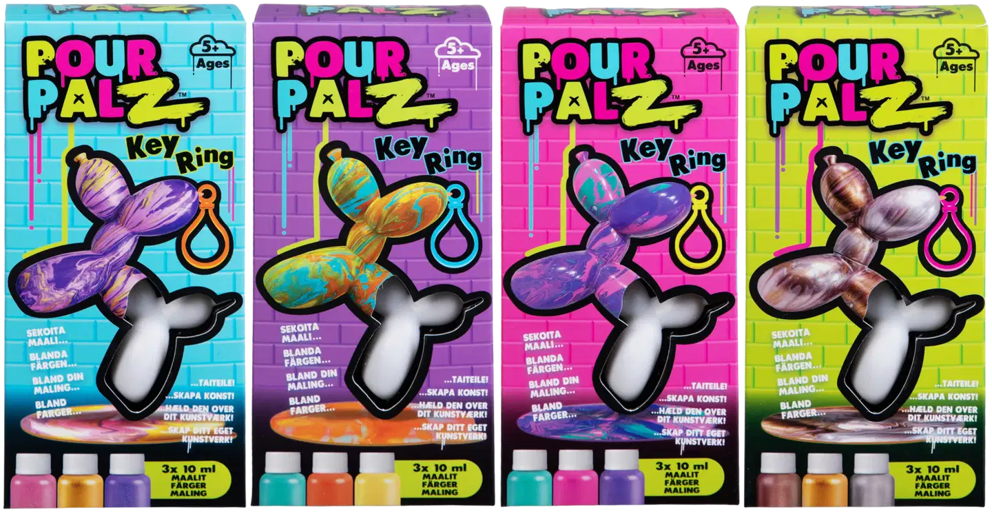 Pour Palz askartelu Balloon Dog avaimenperä, erilaisia - 1