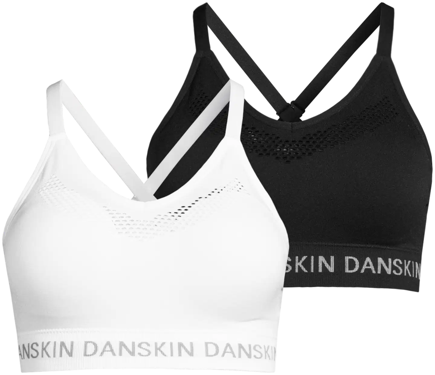 Danskin naisten rintaliivitoppi 211D332555 2-pack - Black/White - 1