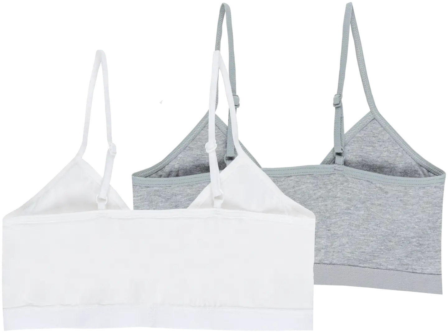 House lasten bralette-toppi irrotettavat toppaukset 230H082501 2-pack - grey melange/white - 2