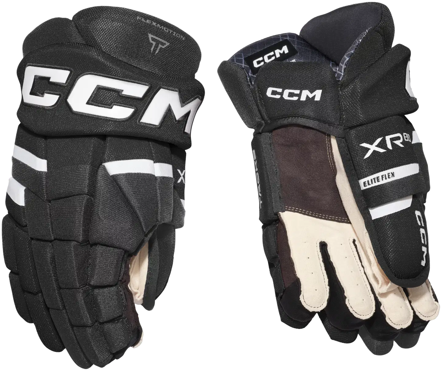 CCM Tacks XR80 jääkiekkohanskat JR 11", musta - MUSTA