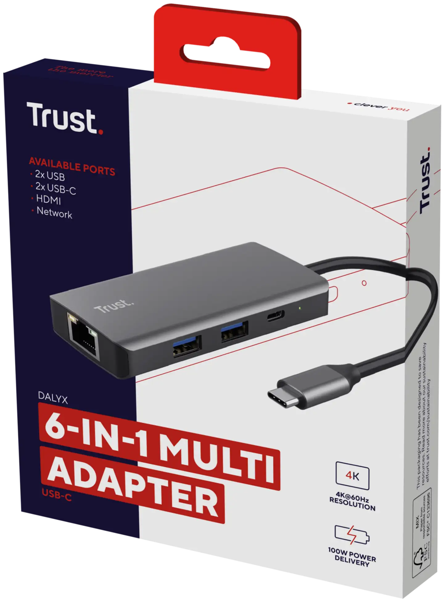 Trust Dalyx 6in1 adapteri - 8