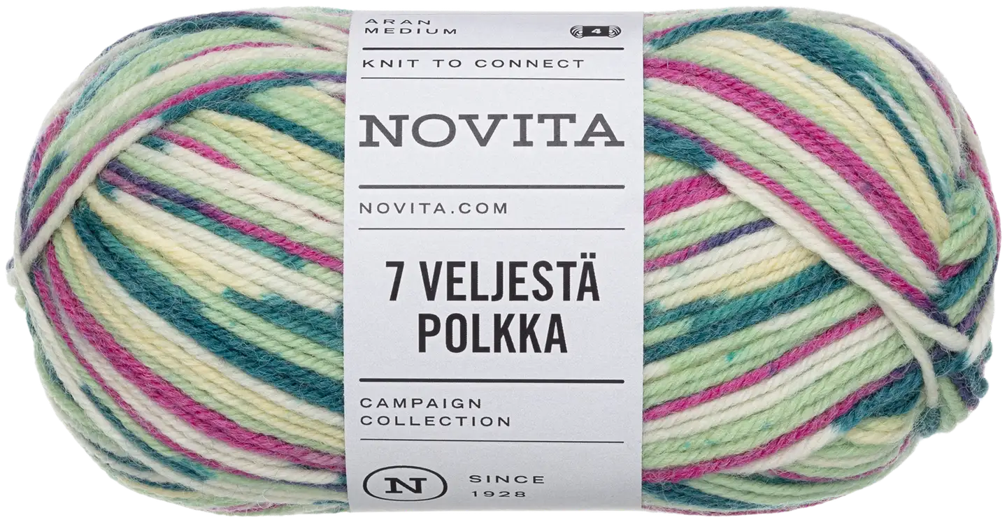 Novita lanka 7 Veljestä Polkka 100g hedelmä 8011 - 1