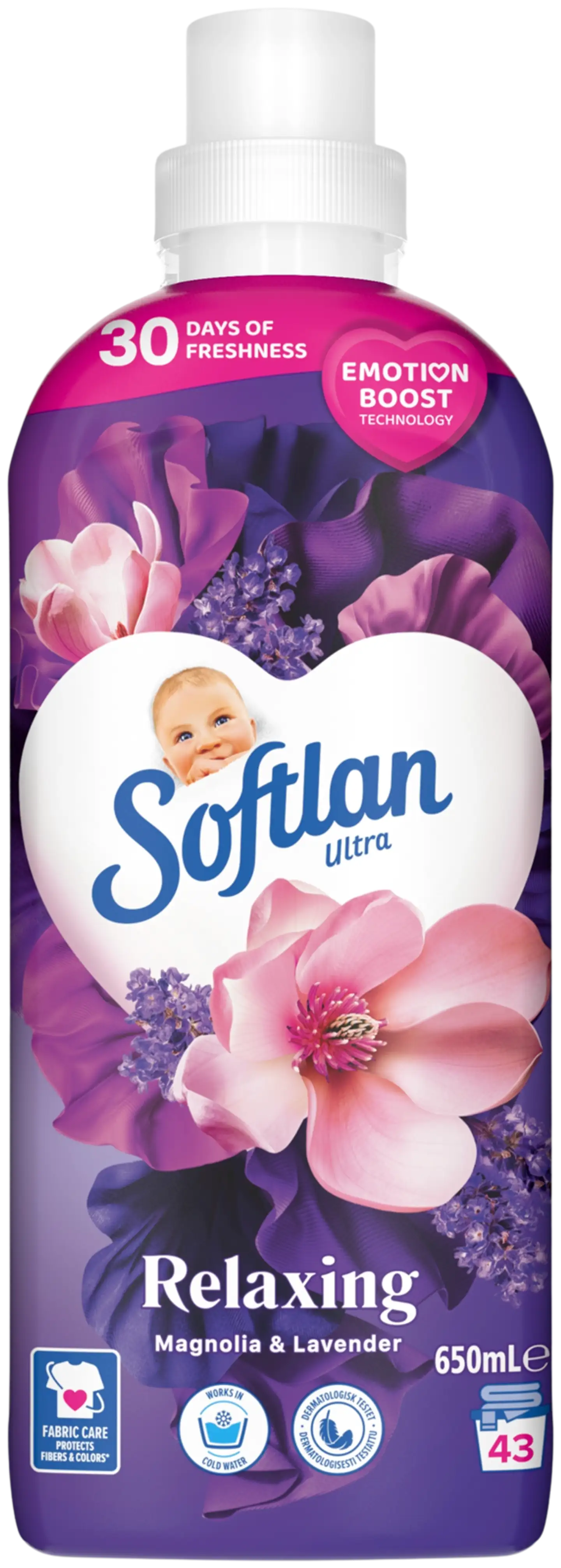 Softlan Emotions Relaxing Magnolia & Lavender huuhteluaine 650ml