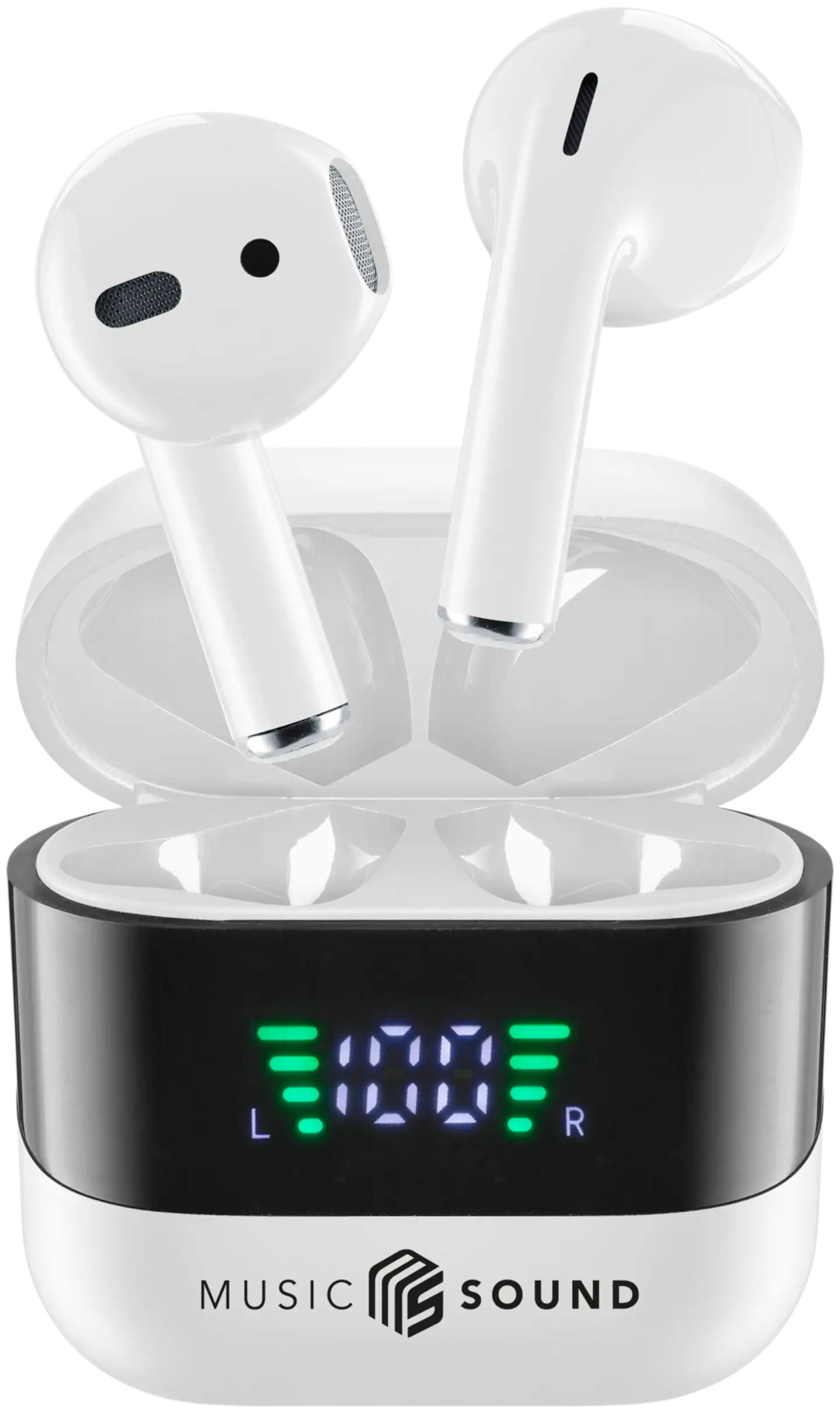 MusicSound langattomat nappikuulokkeet Spark valkoinen - 1